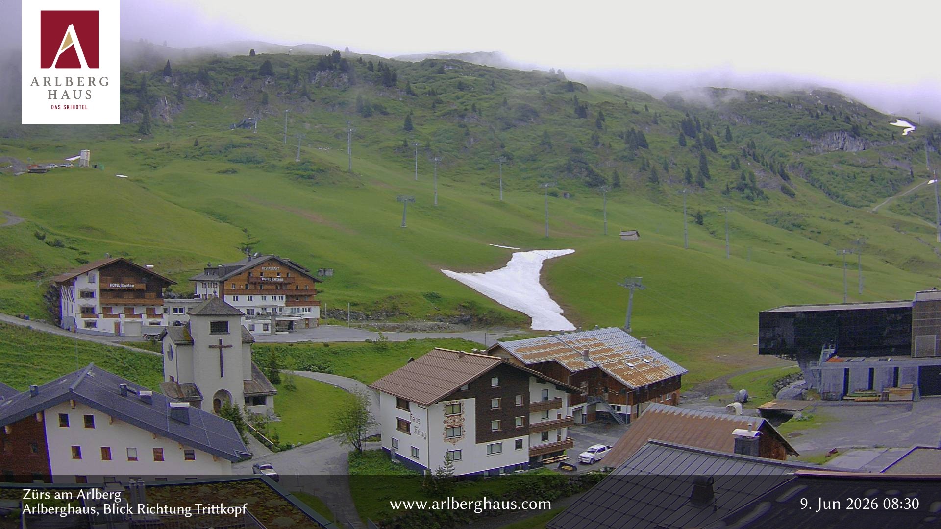 Archiv Foto Webcam Zürs: Hotel Arlberghaus