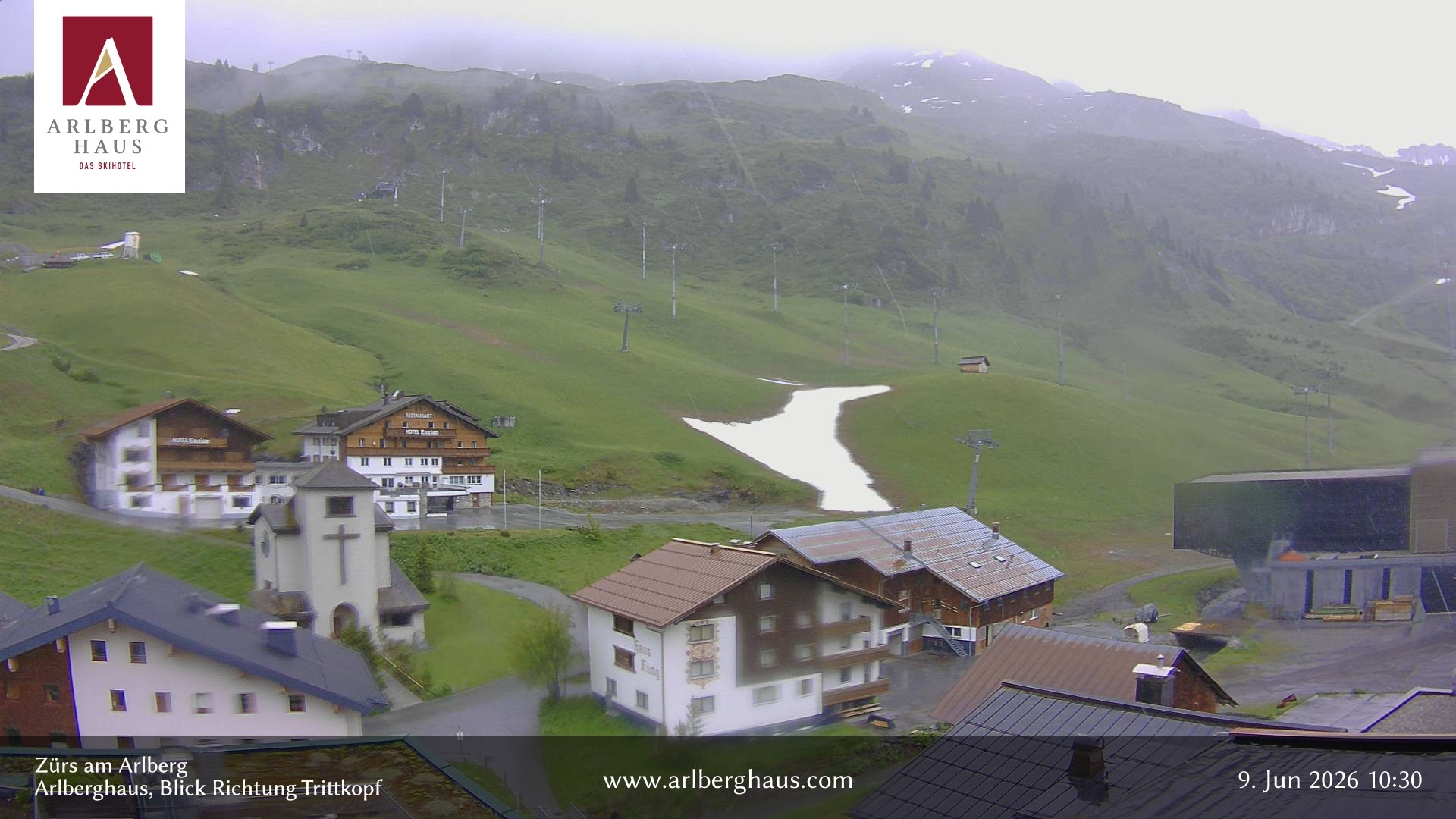 Archiv Foto Webcam Zürs: Hotel Arlberghaus