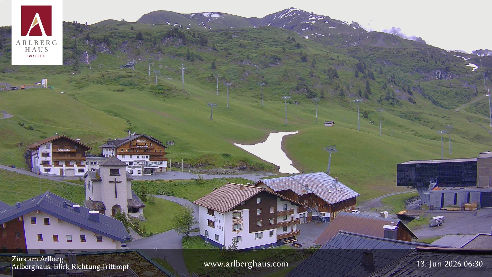 Archiv Foto Webcam Zürs: Hotel Arlberghaus