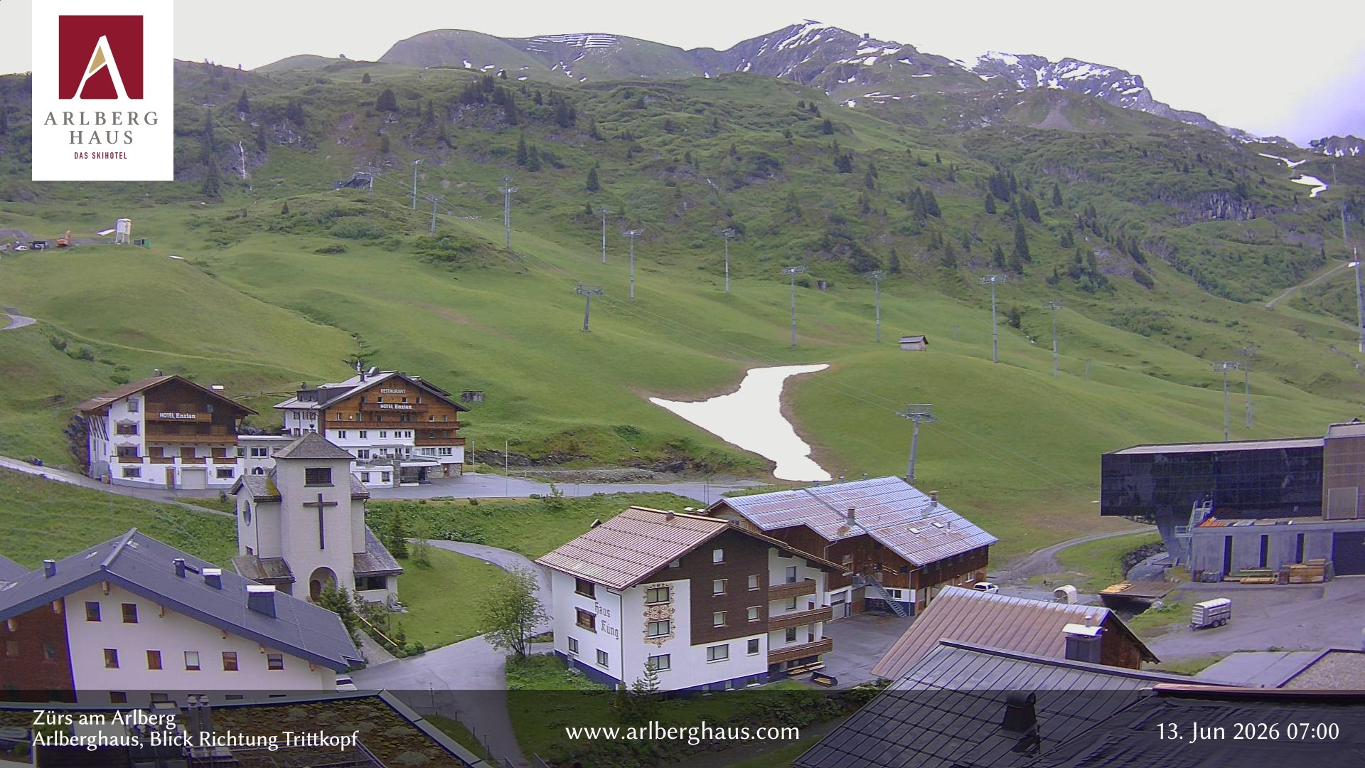 Archiv Foto Webcam Zürs: Hotel Arlberghaus