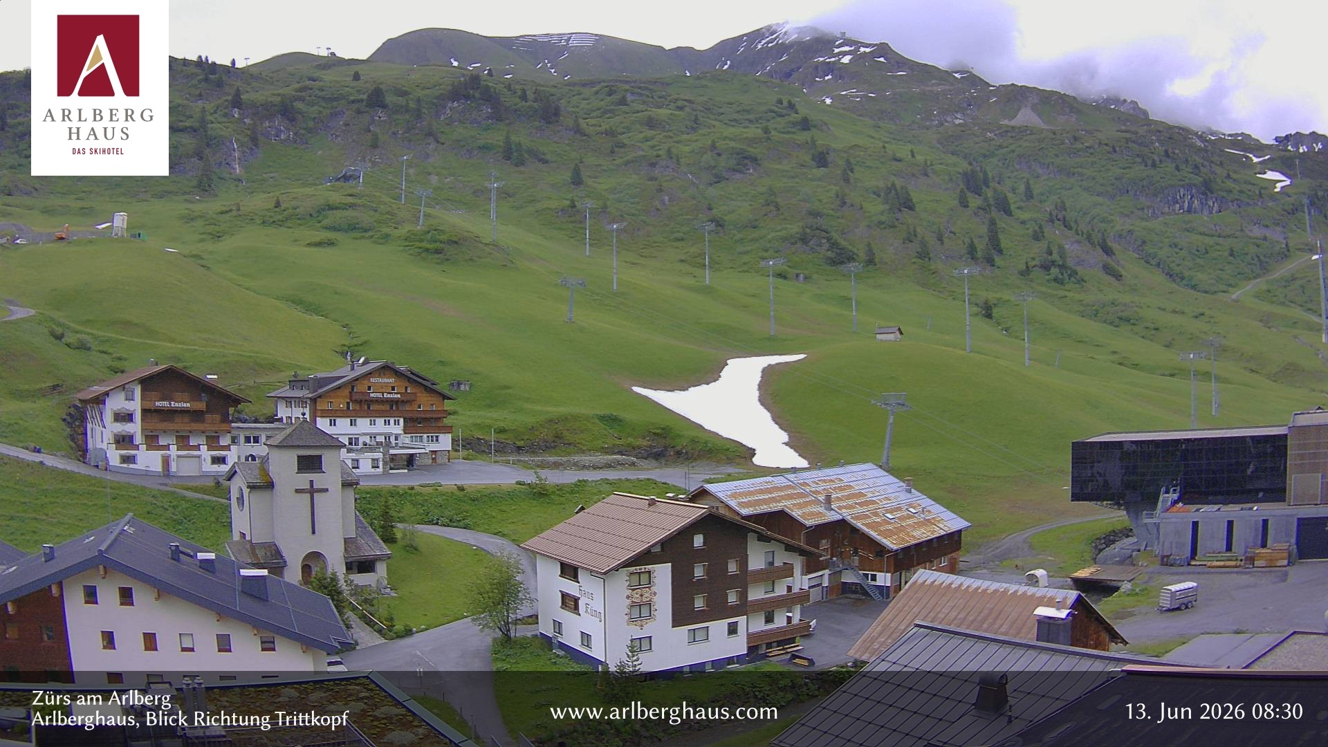 Archiv Foto Webcam Zürs: Hotel Arlberghaus