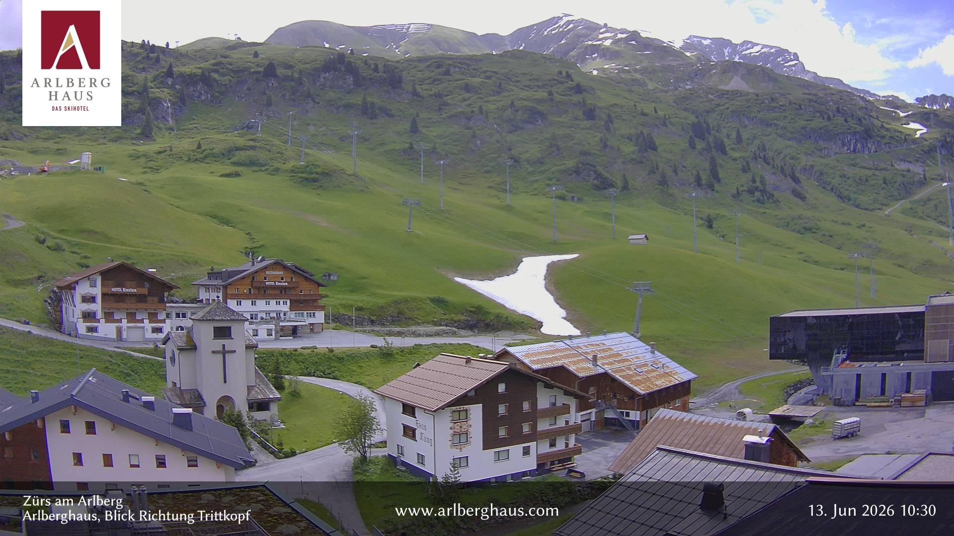 Archiv Foto Webcam Zürs: Hotel Arlberghaus