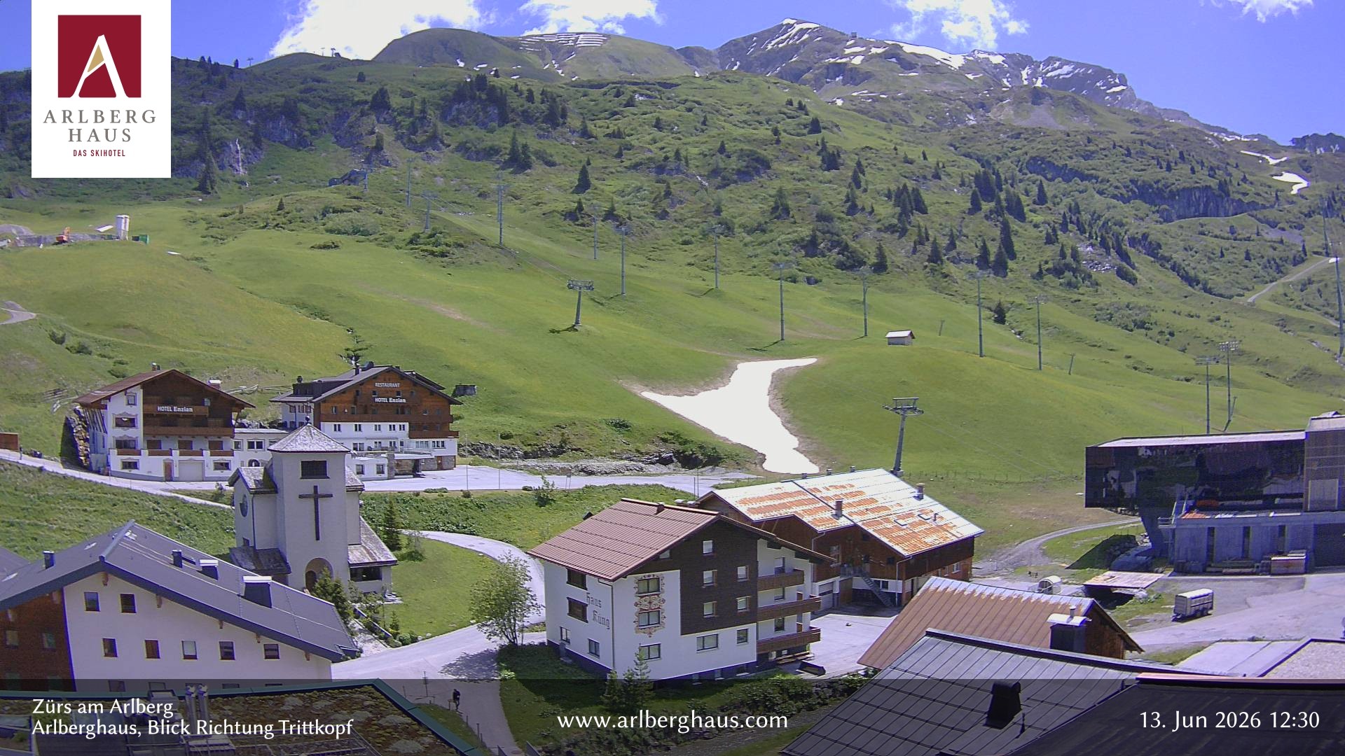Archiv Foto Webcam Zürs: Hotel Arlberghaus