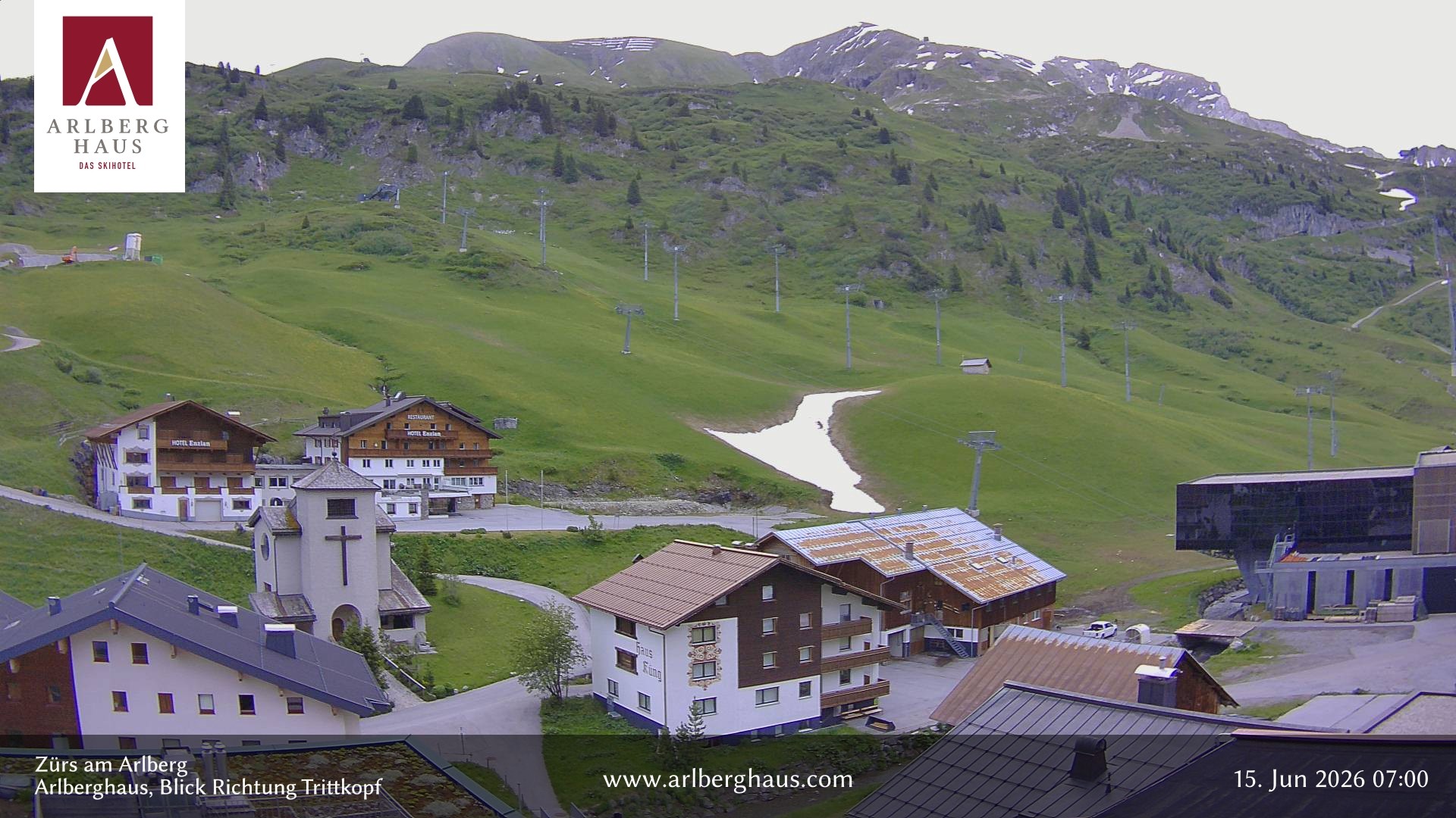 Archived image Webcam Arlberghaus at Zuers