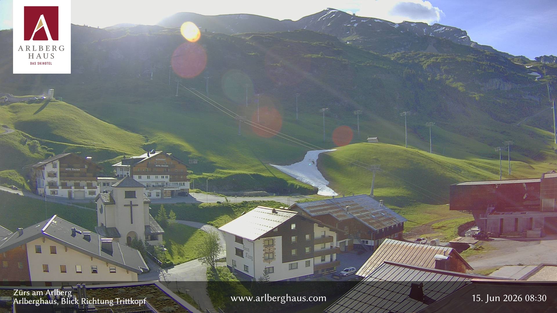 Archiv Foto Webcam Zürs: Hotel Arlberghaus