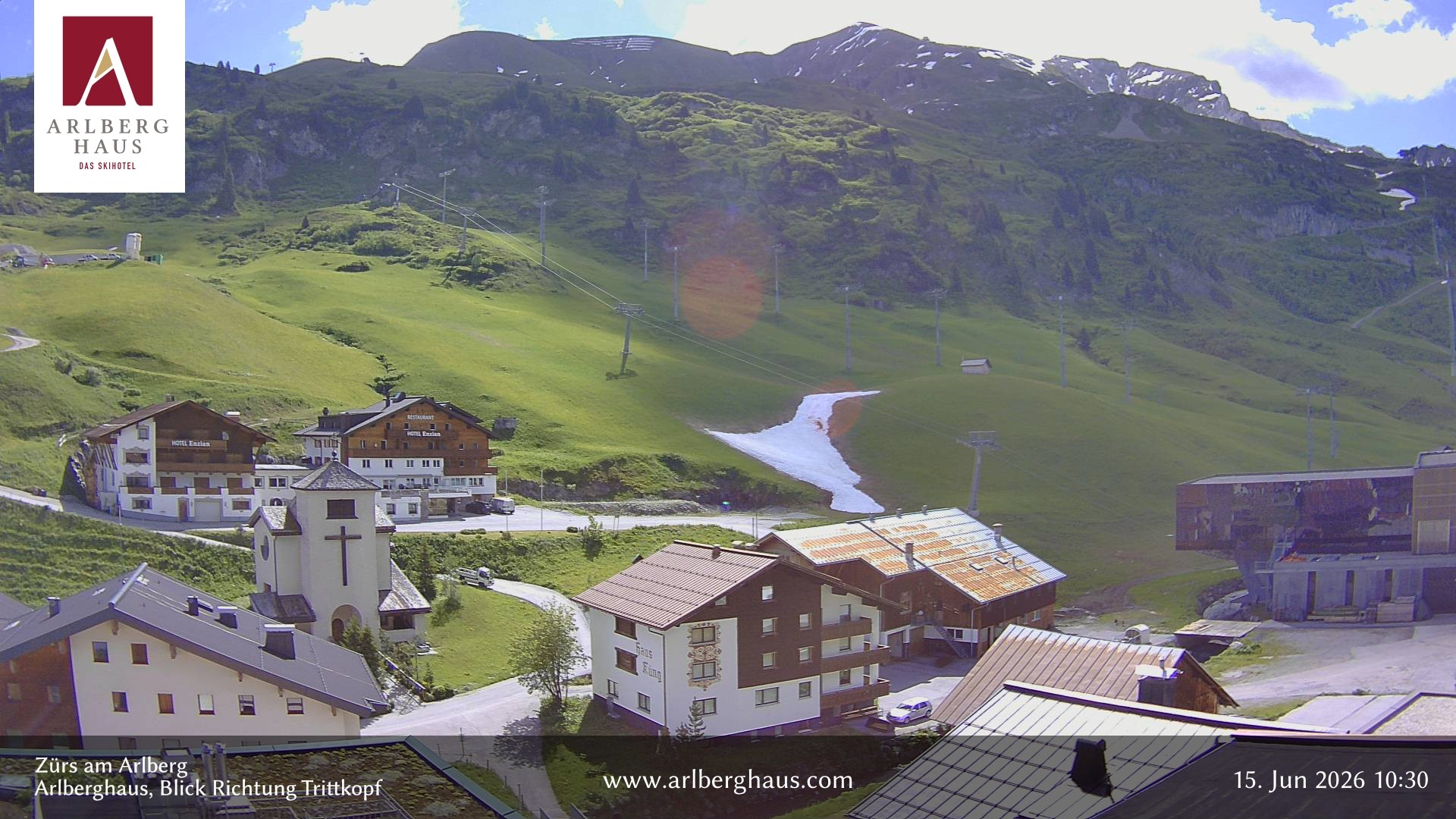 Archiv Foto Webcam Zürs: Hotel Arlberghaus