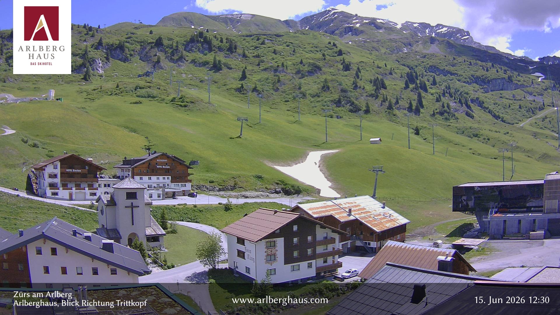 Archiv Foto Webcam Zürs: Hotel Arlberghaus