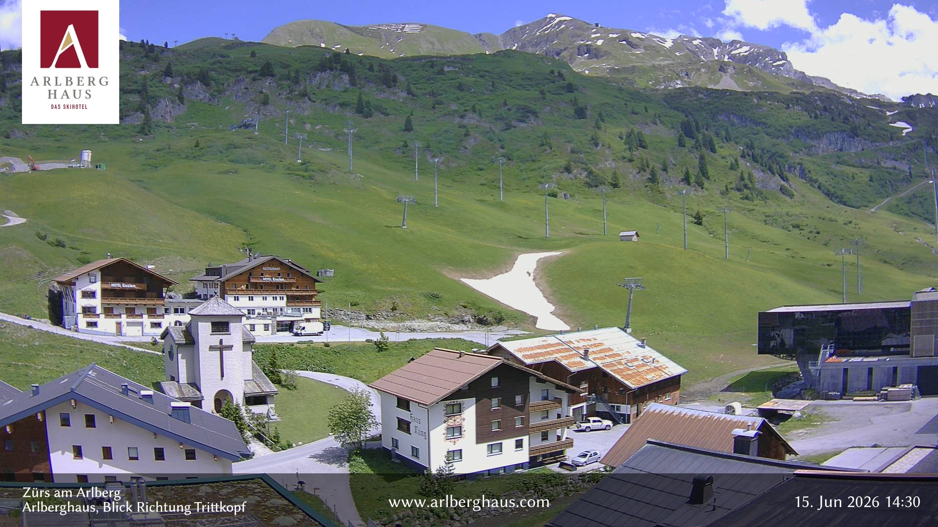 Archiv Foto Webcam Zürs: Hotel Arlberghaus