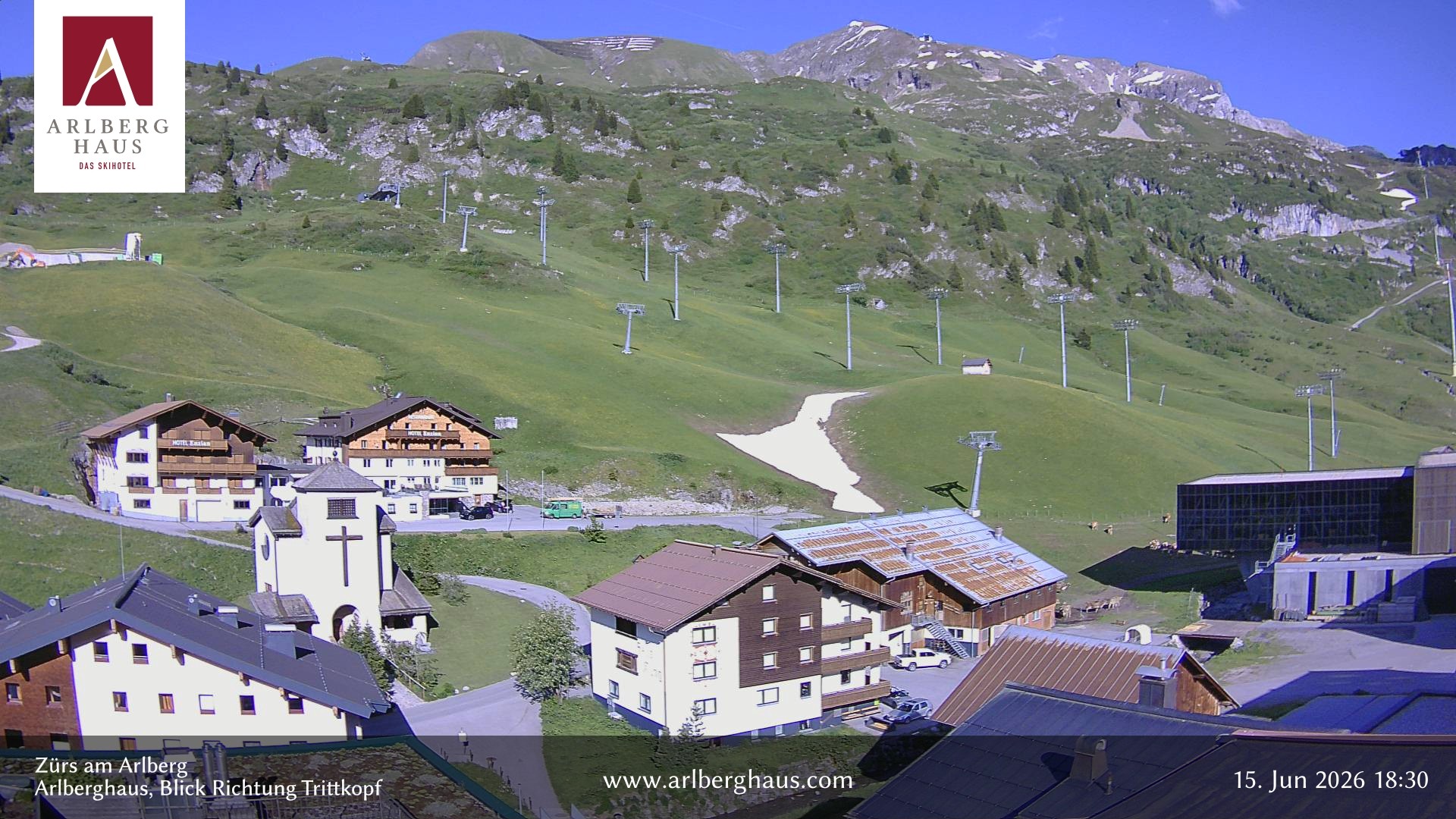 Archiv Foto Webcam Zürs: Hotel Arlberghaus