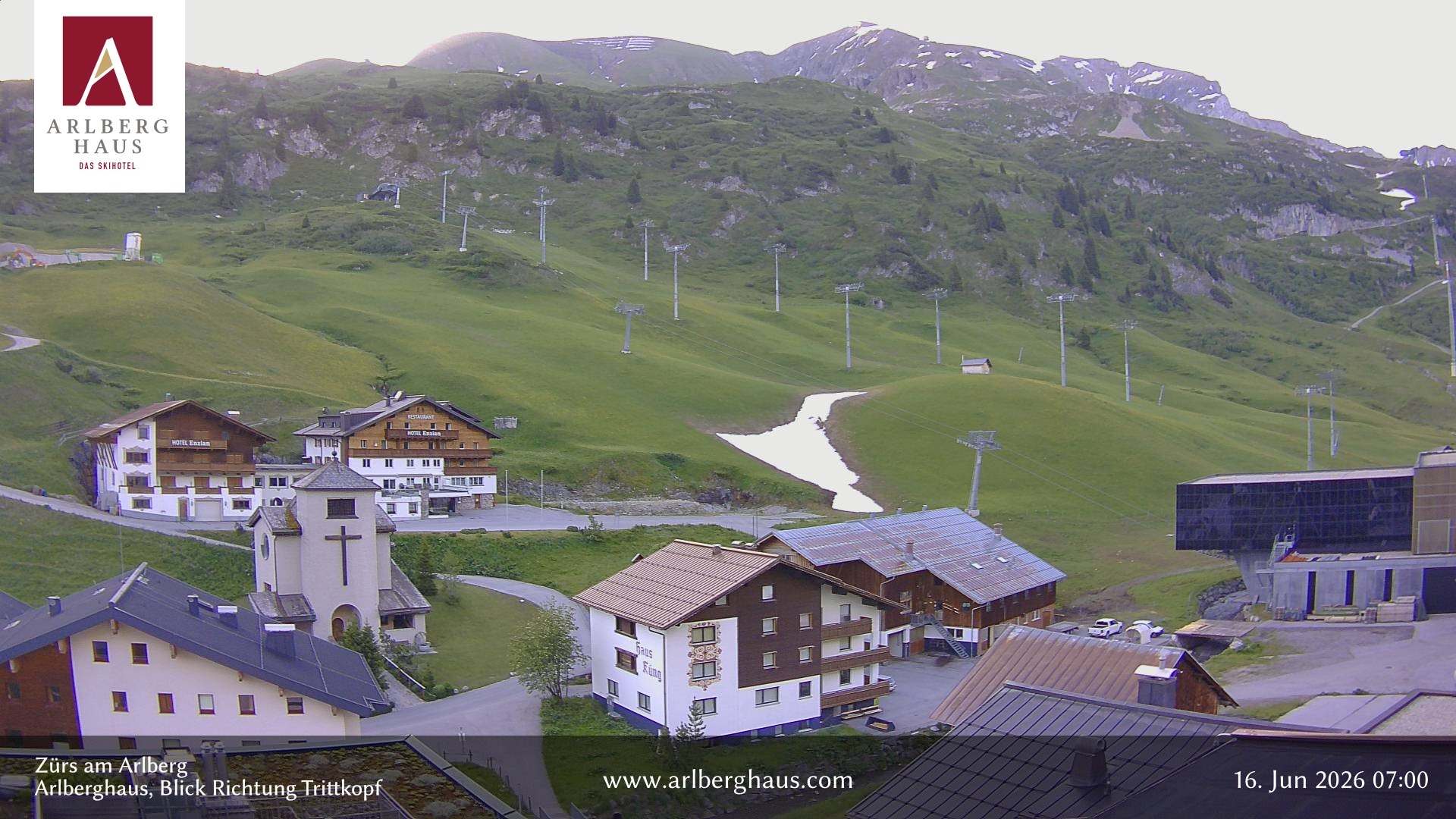 Archiv Foto Webcam Zürs: Hotel Arlberghaus