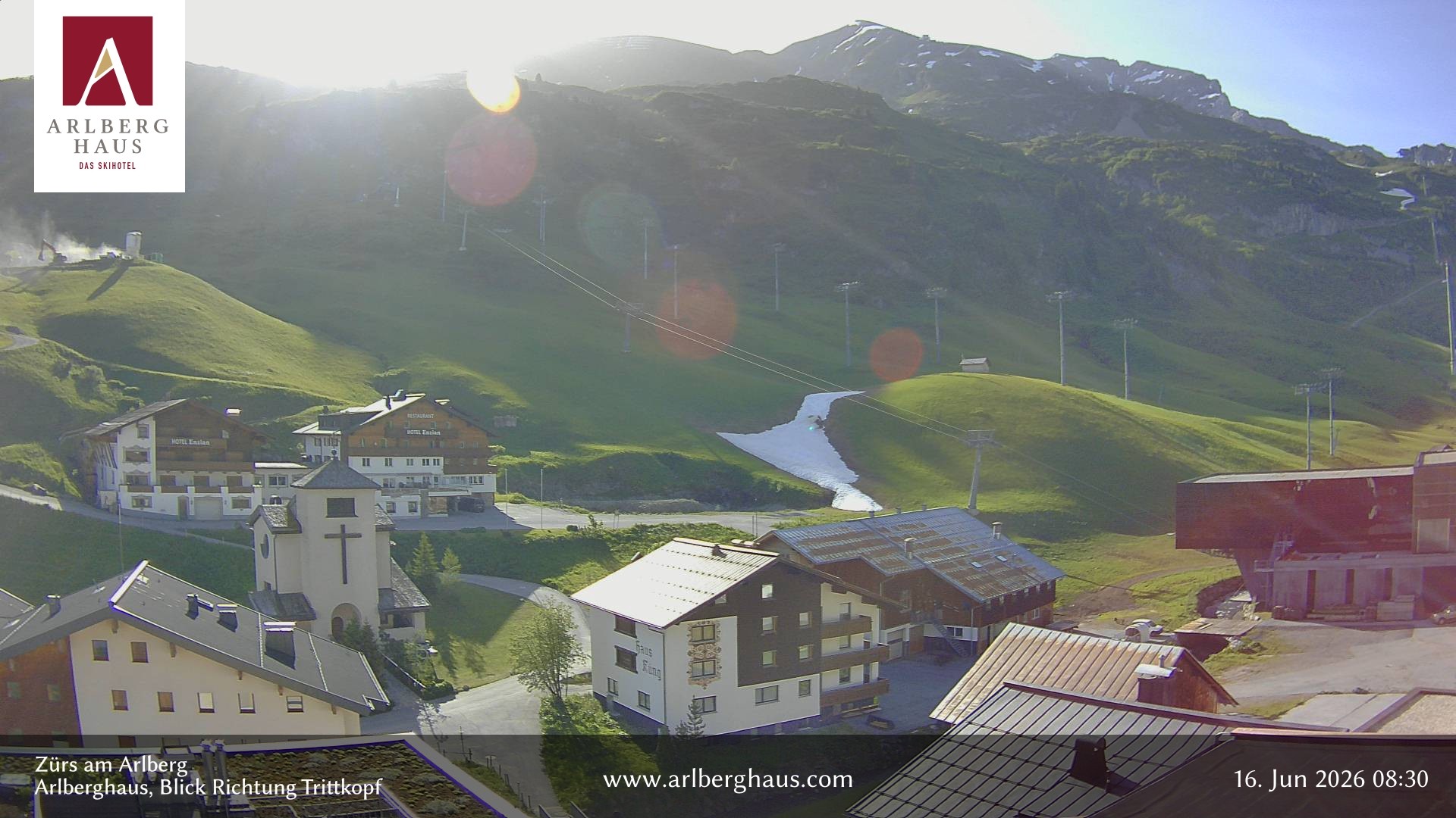 Archiv Foto Webcam Zürs: Hotel Arlberghaus