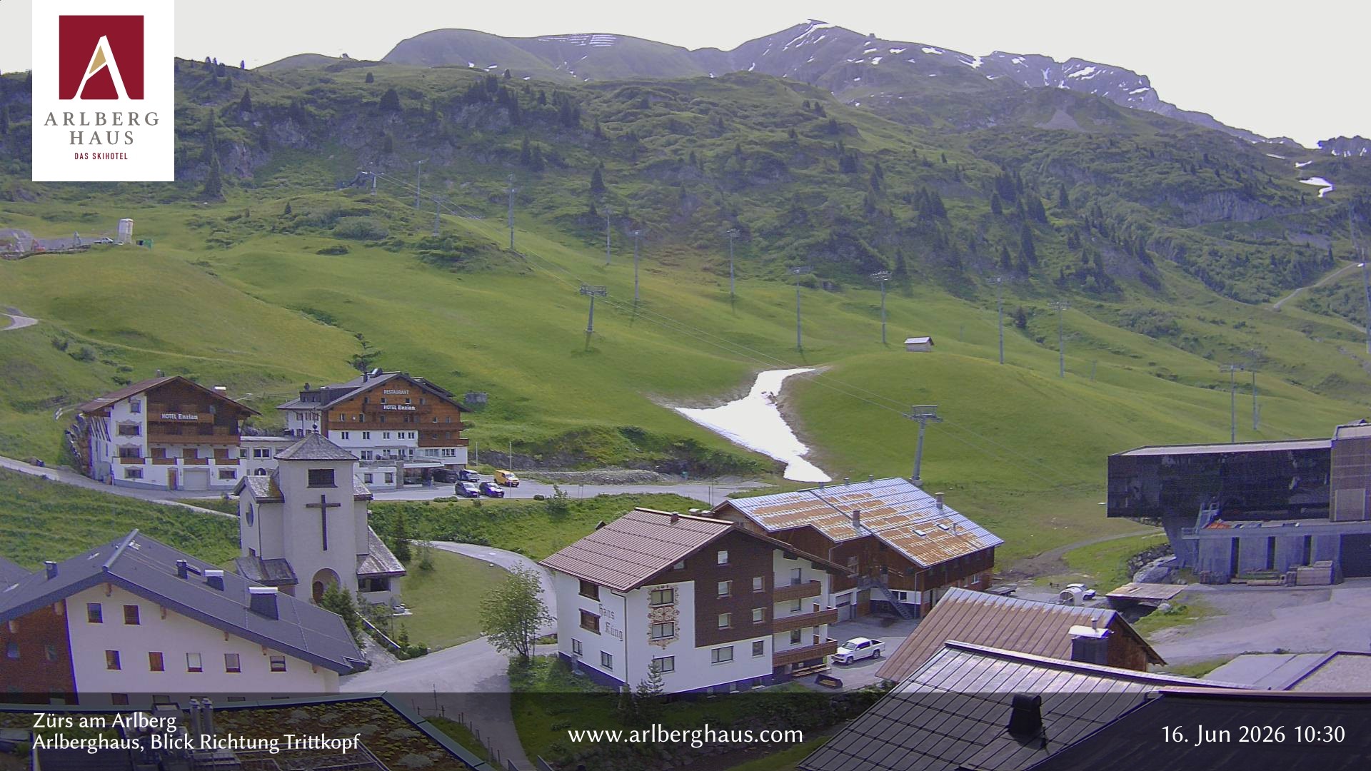Archiv Foto Webcam Zürs: Hotel Arlberghaus