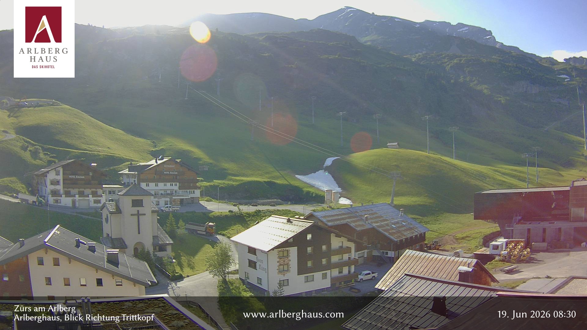 Archiv Foto Webcam Zürs: Hotel Arlberghaus