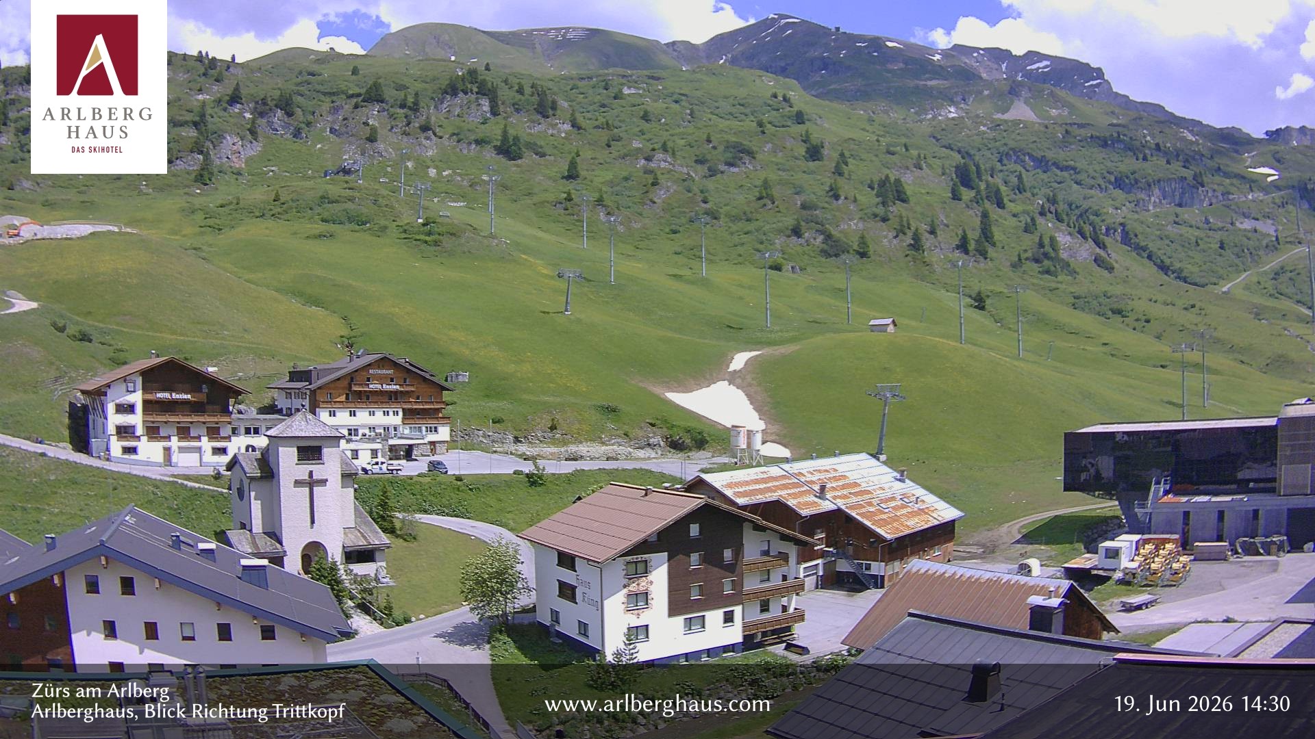 Archiv Foto Webcam Zürs: Hotel Arlberghaus