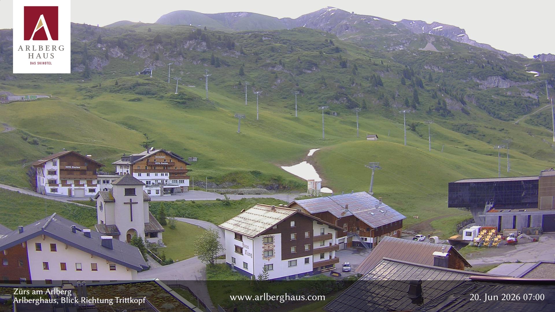 Archiv Foto Webcam Zürs: Hotel Arlberghaus