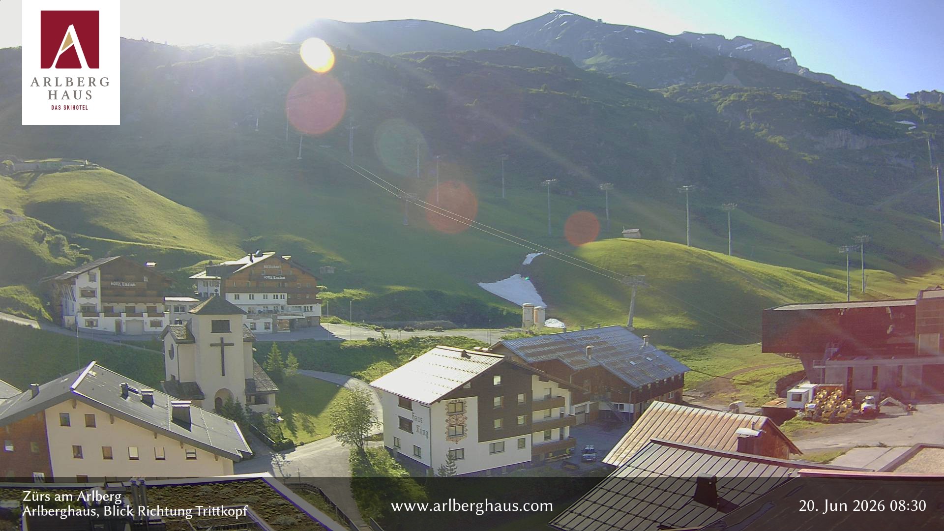 Archiv Foto Webcam Zürs: Hotel Arlberghaus