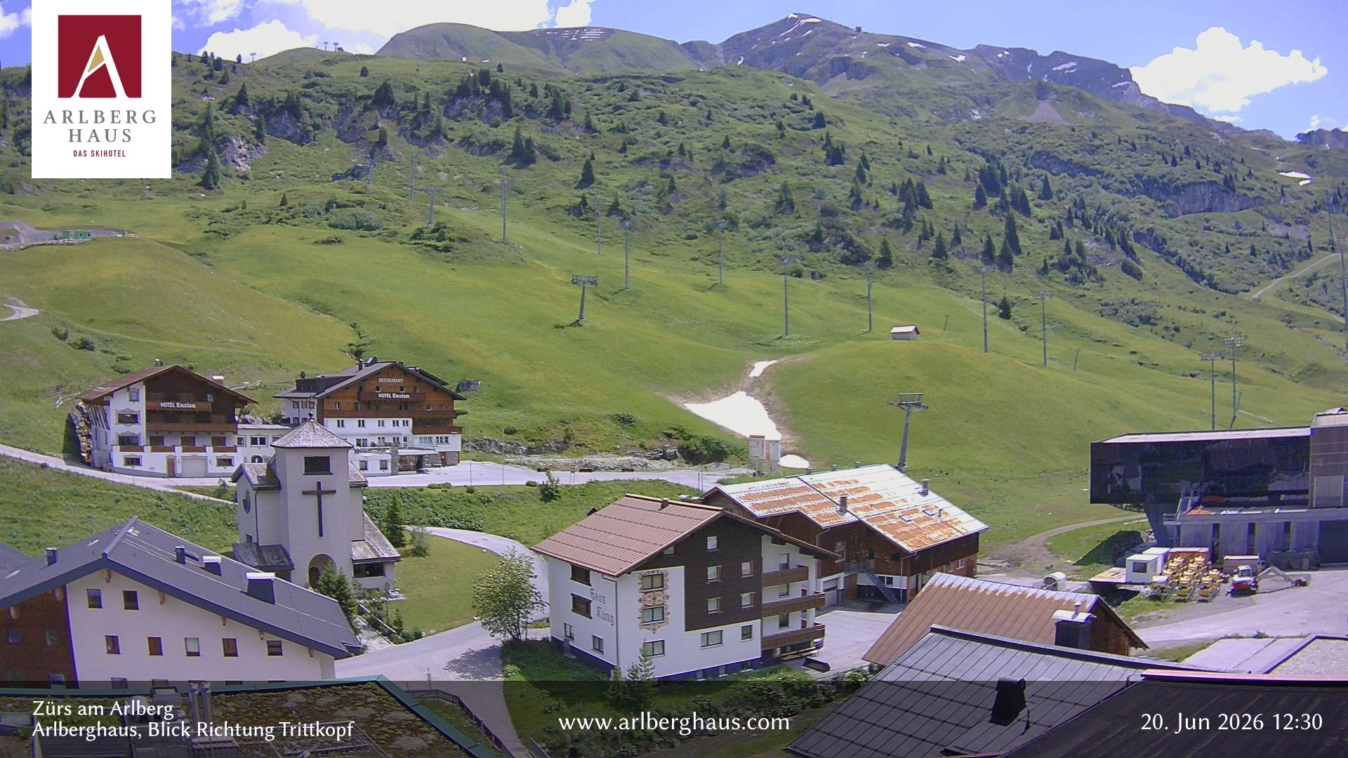 Archiv Foto Webcam Zürs: Hotel Arlberghaus