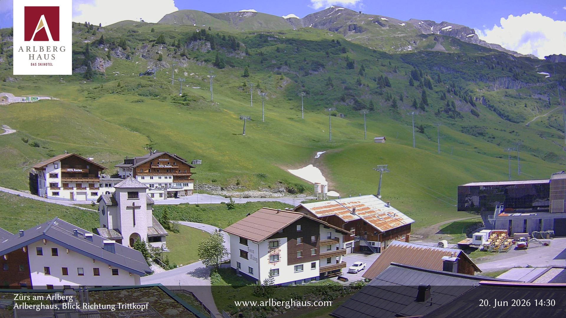 Archiv Foto Webcam Zürs: Hotel Arlberghaus