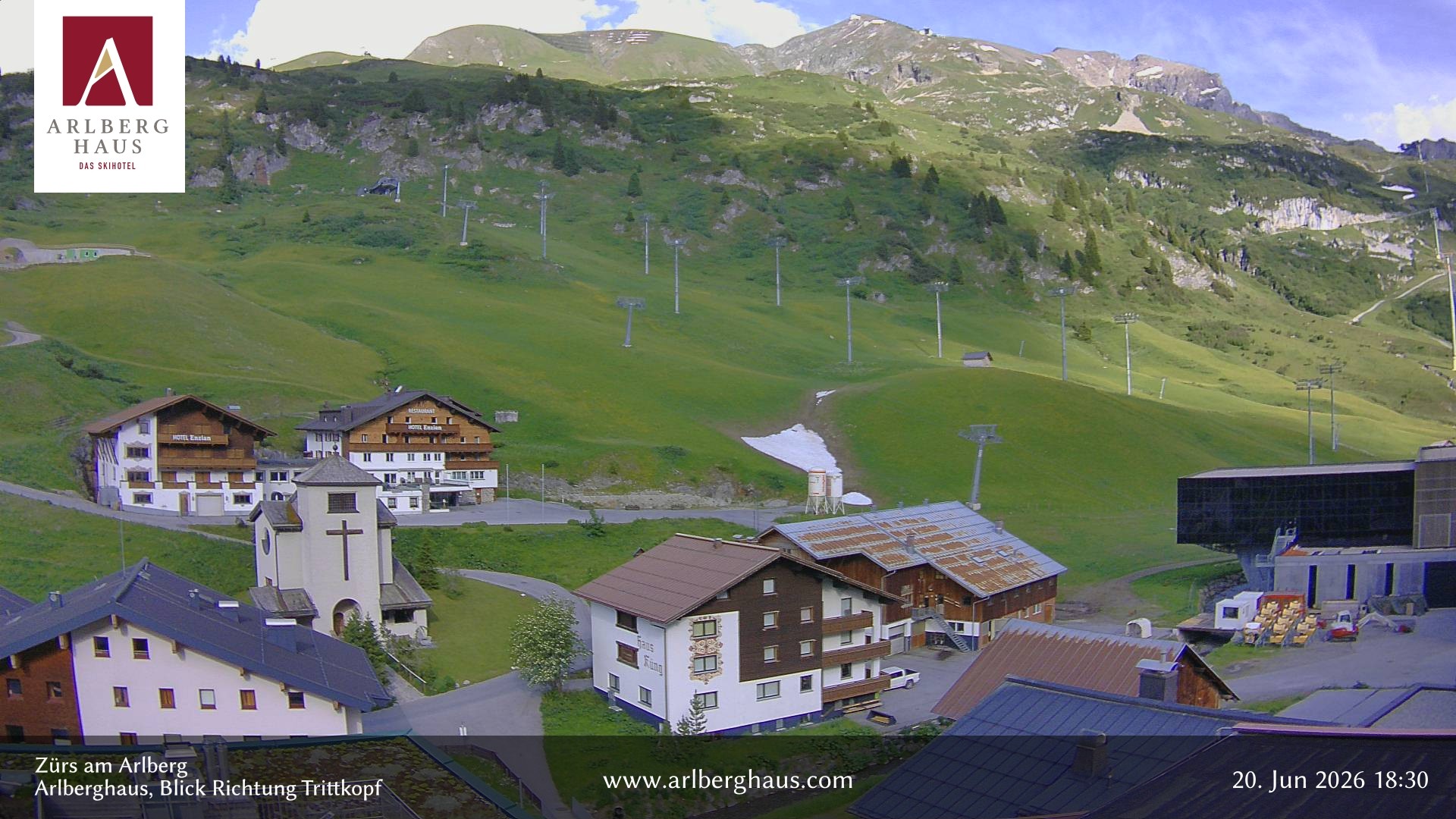 Archiv Foto Webcam Zürs: Hotel Arlberghaus