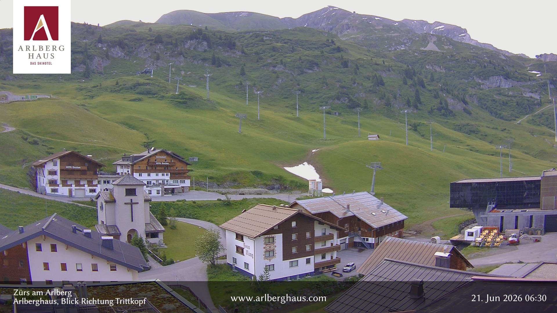 Archiv Foto Webcam Zürs: Hotel Arlberghaus