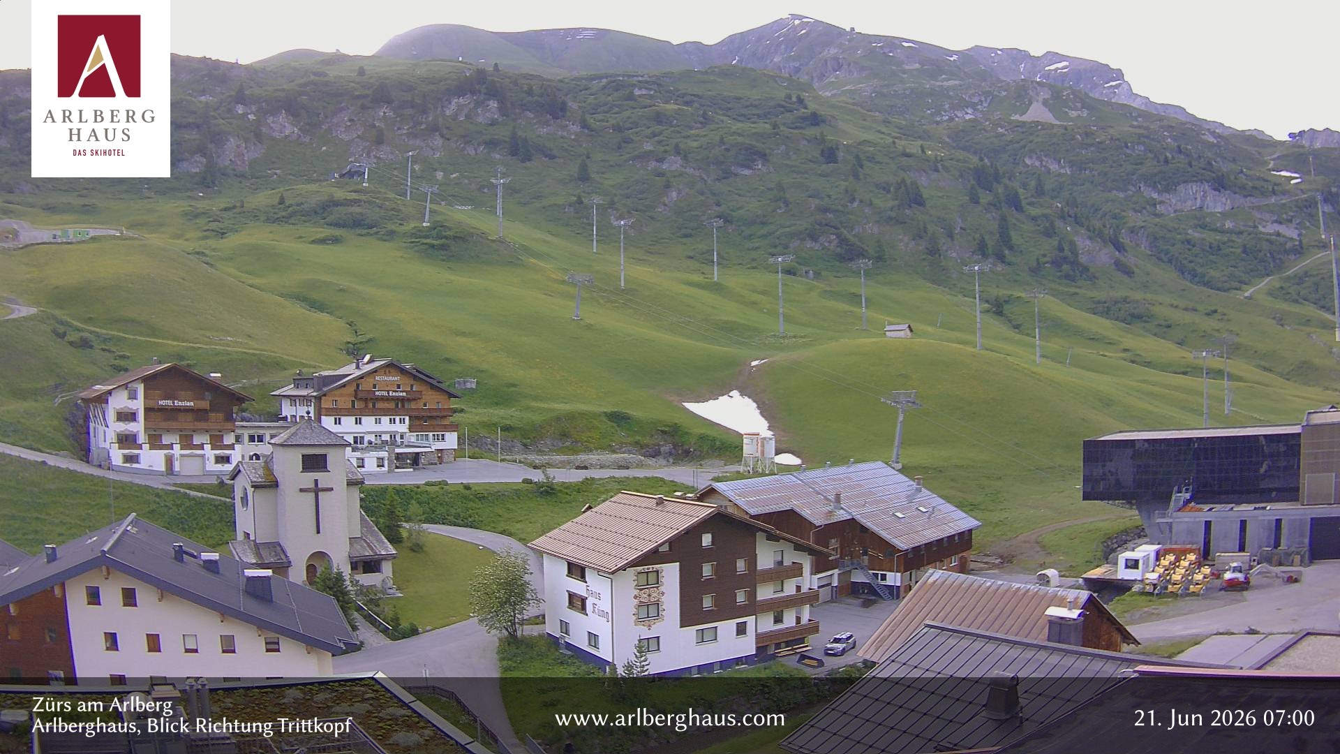 Archiv Foto Webcam Zürs: Hotel Arlberghaus