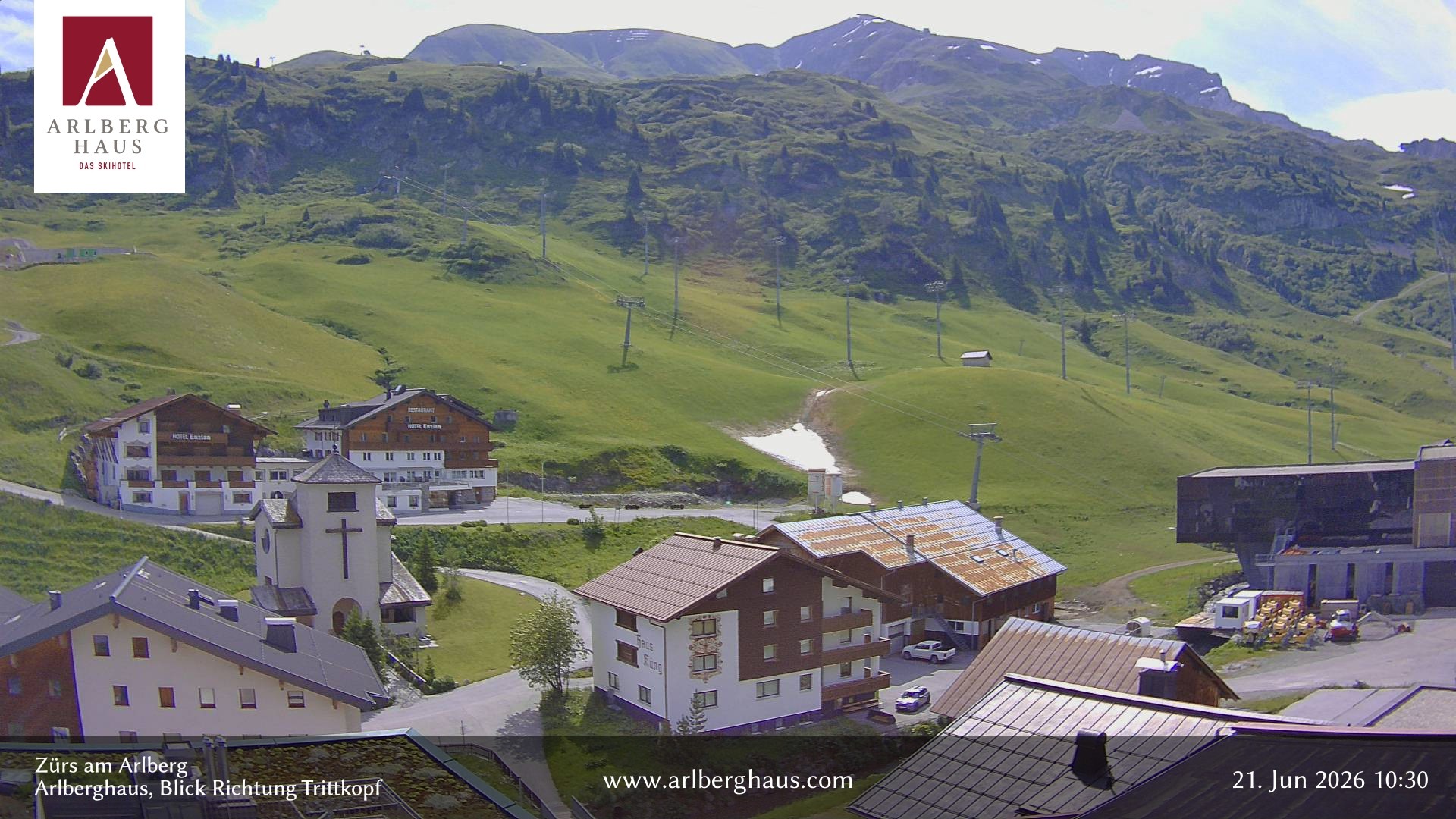 Archiv Foto Webcam Zürs: Hotel Arlberghaus