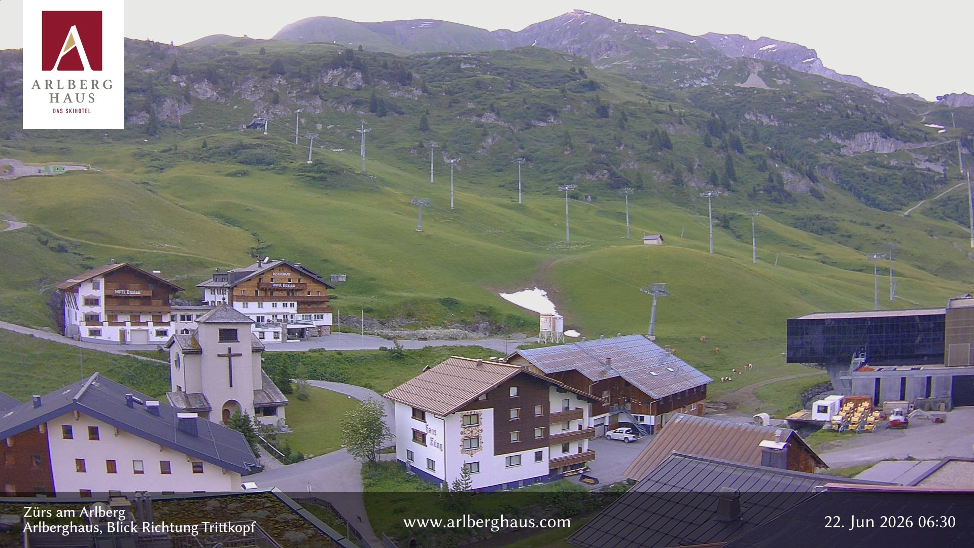 Archiv Foto Webcam Zürs: Hotel Arlberghaus