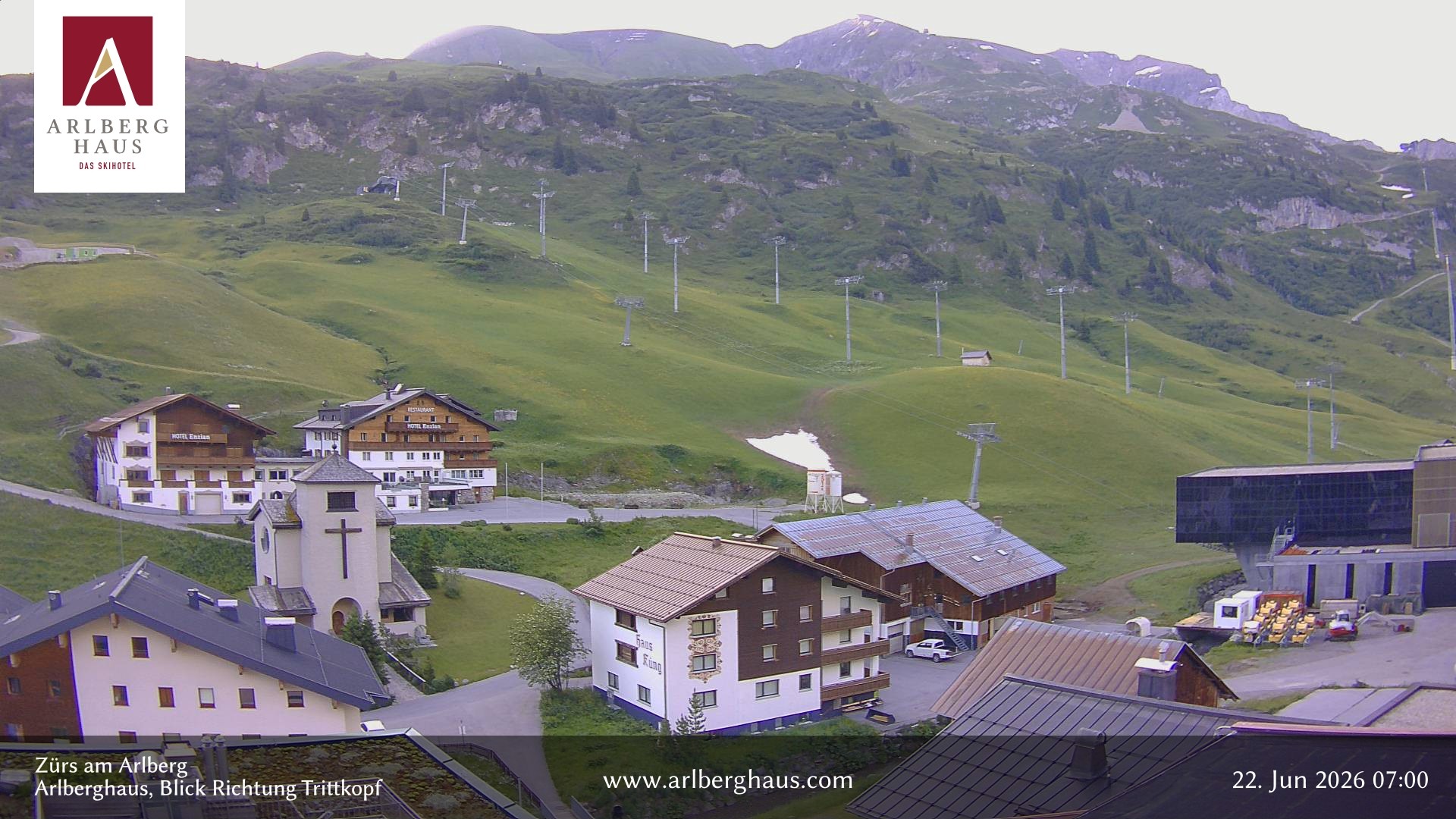 Archiv Foto Webcam Zürs: Hotel Arlberghaus