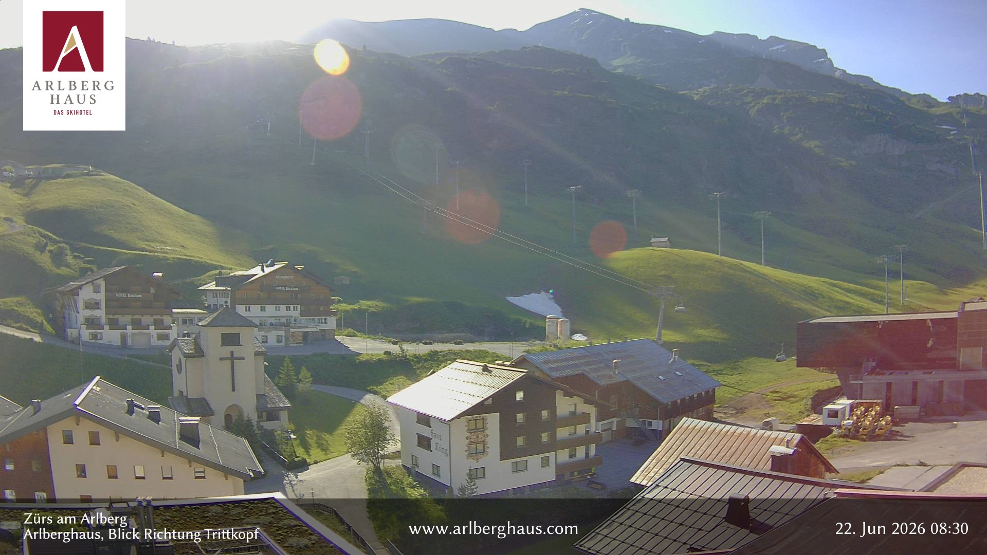Archiv Foto Webcam Zürs: Hotel Arlberghaus