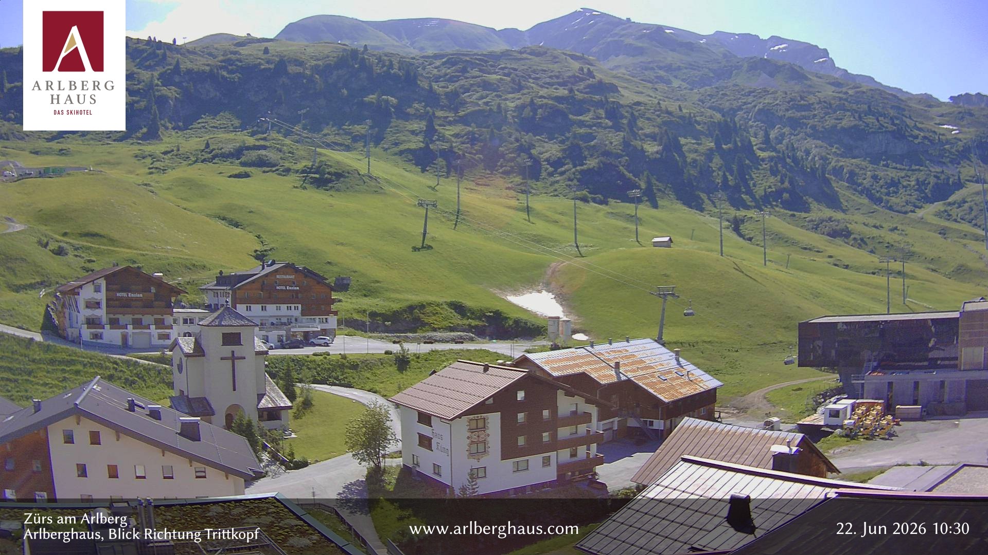 Archiv Foto Webcam Zürs: Hotel Arlberghaus