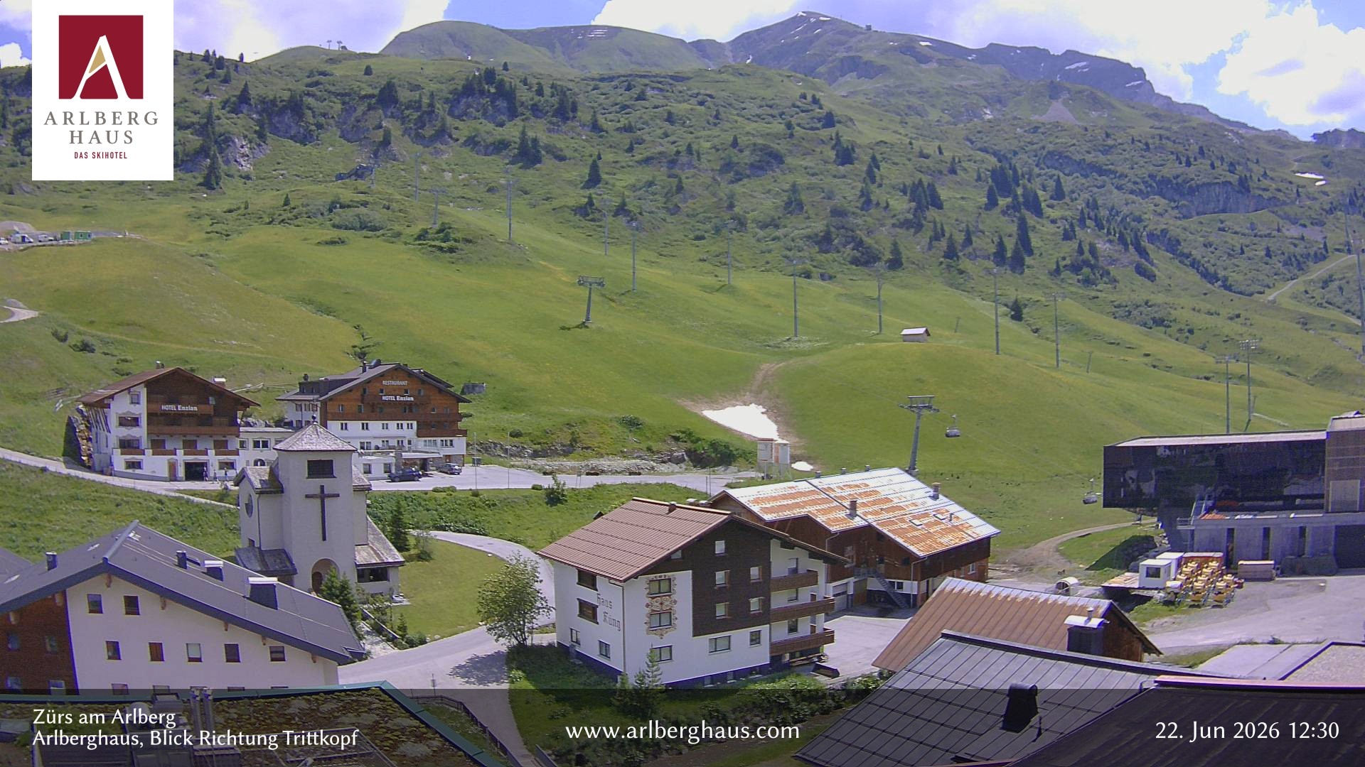 Archiv Foto Webcam Zürs: Hotel Arlberghaus