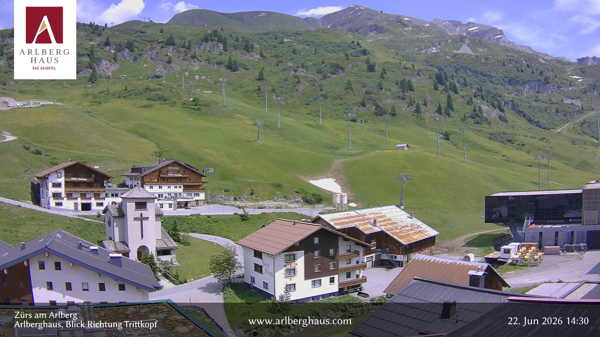 Archiv Foto Webcam Zürs: Hotel Arlberghaus