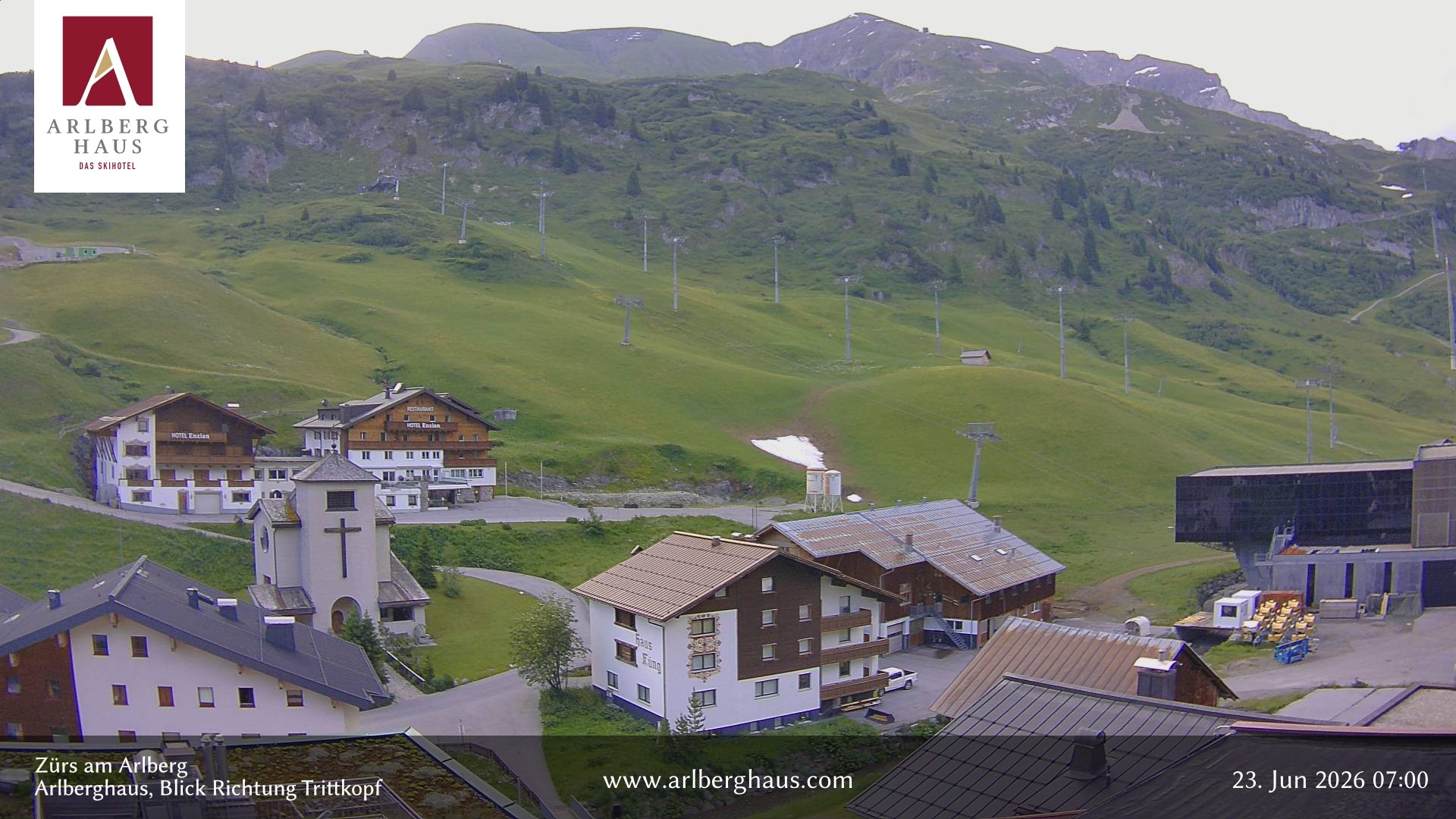 Archiv Foto Webcam Zürs: Hotel Arlberghaus