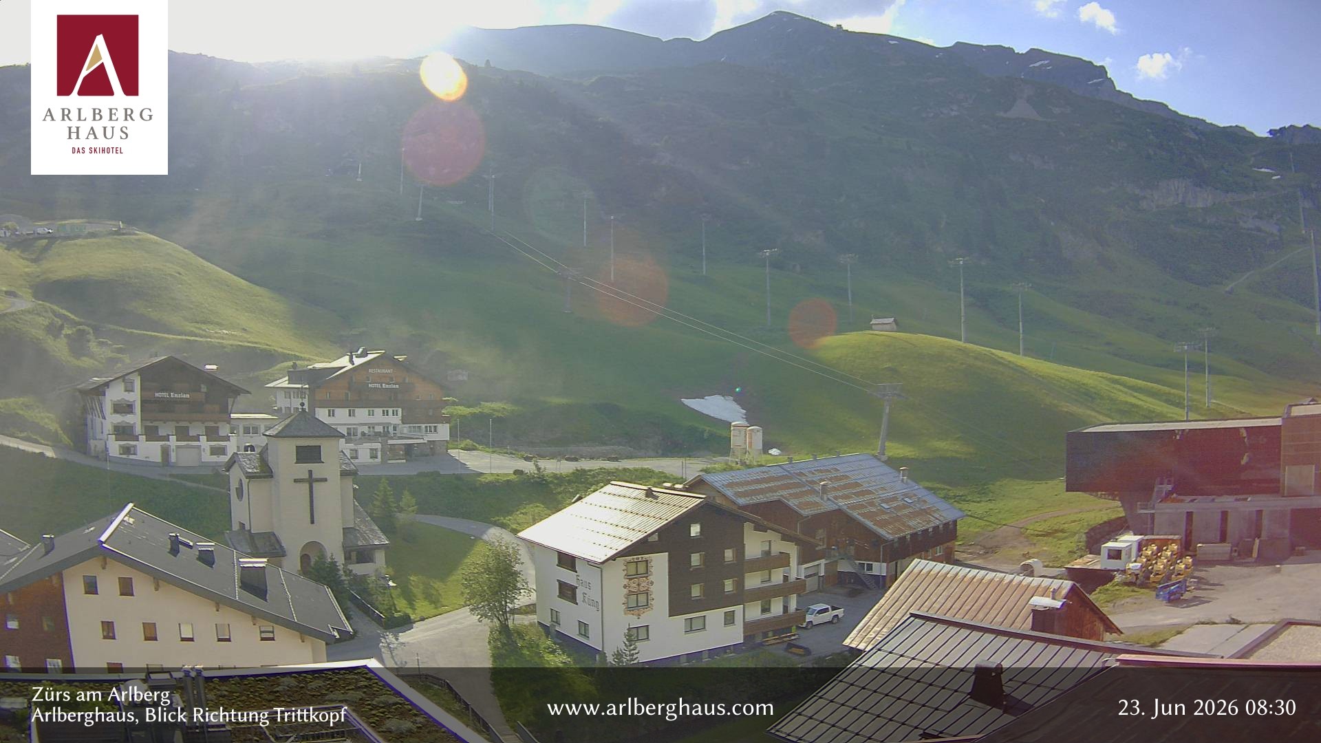 Archiv Foto Webcam Zürs: Hotel Arlberghaus