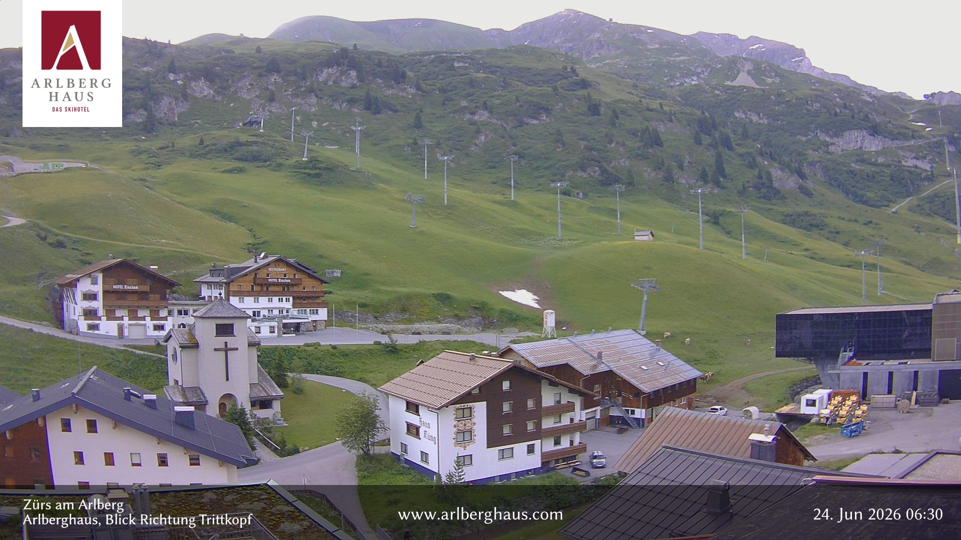 Archiv Foto Webcam Zürs: Hotel Arlberghaus