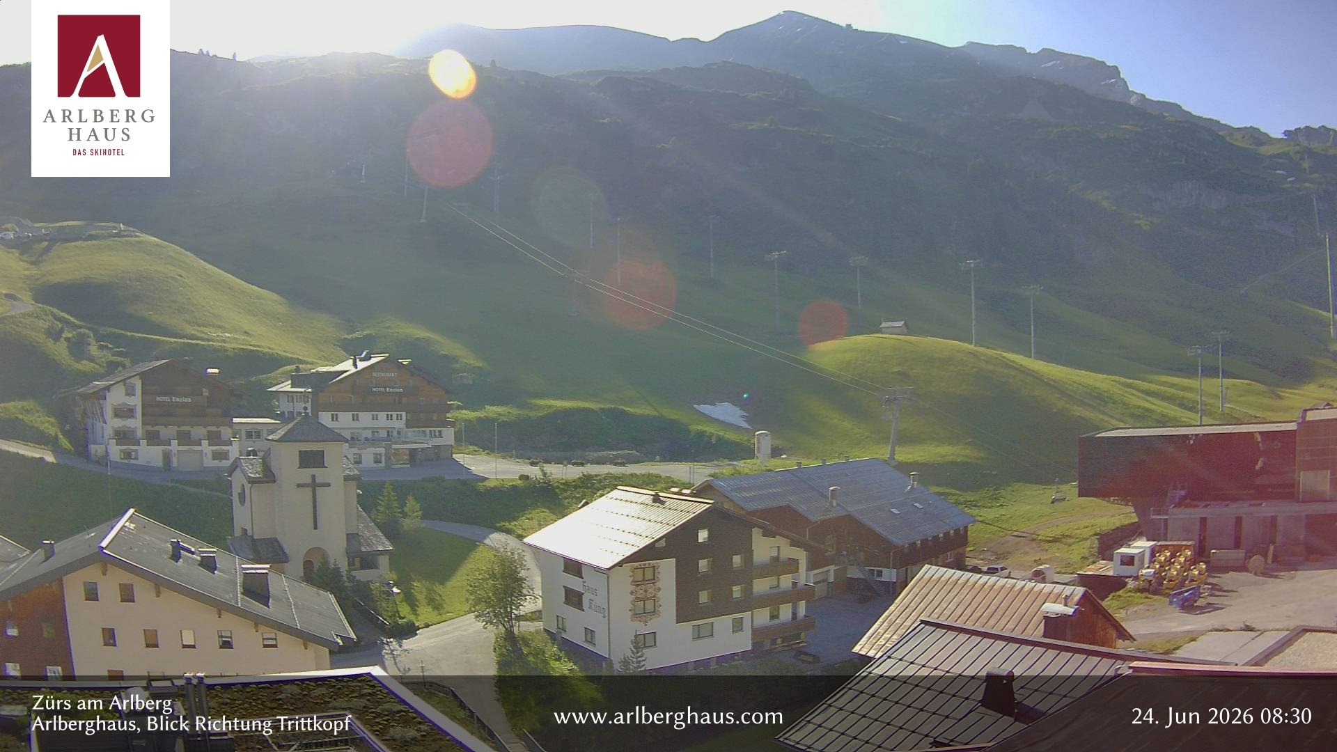 Archiv Foto Webcam Zürs: Hotel Arlberghaus