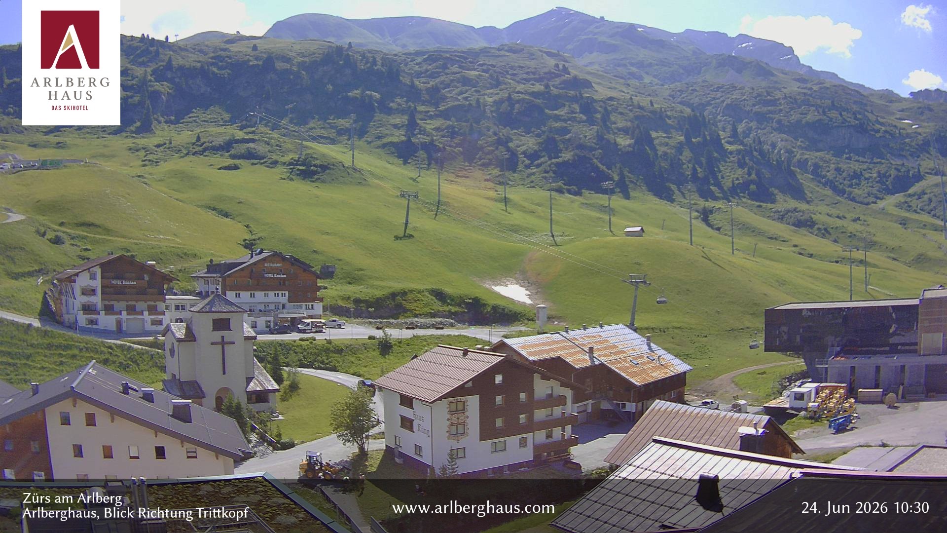 Archiv Foto Webcam Zürs: Hotel Arlberghaus