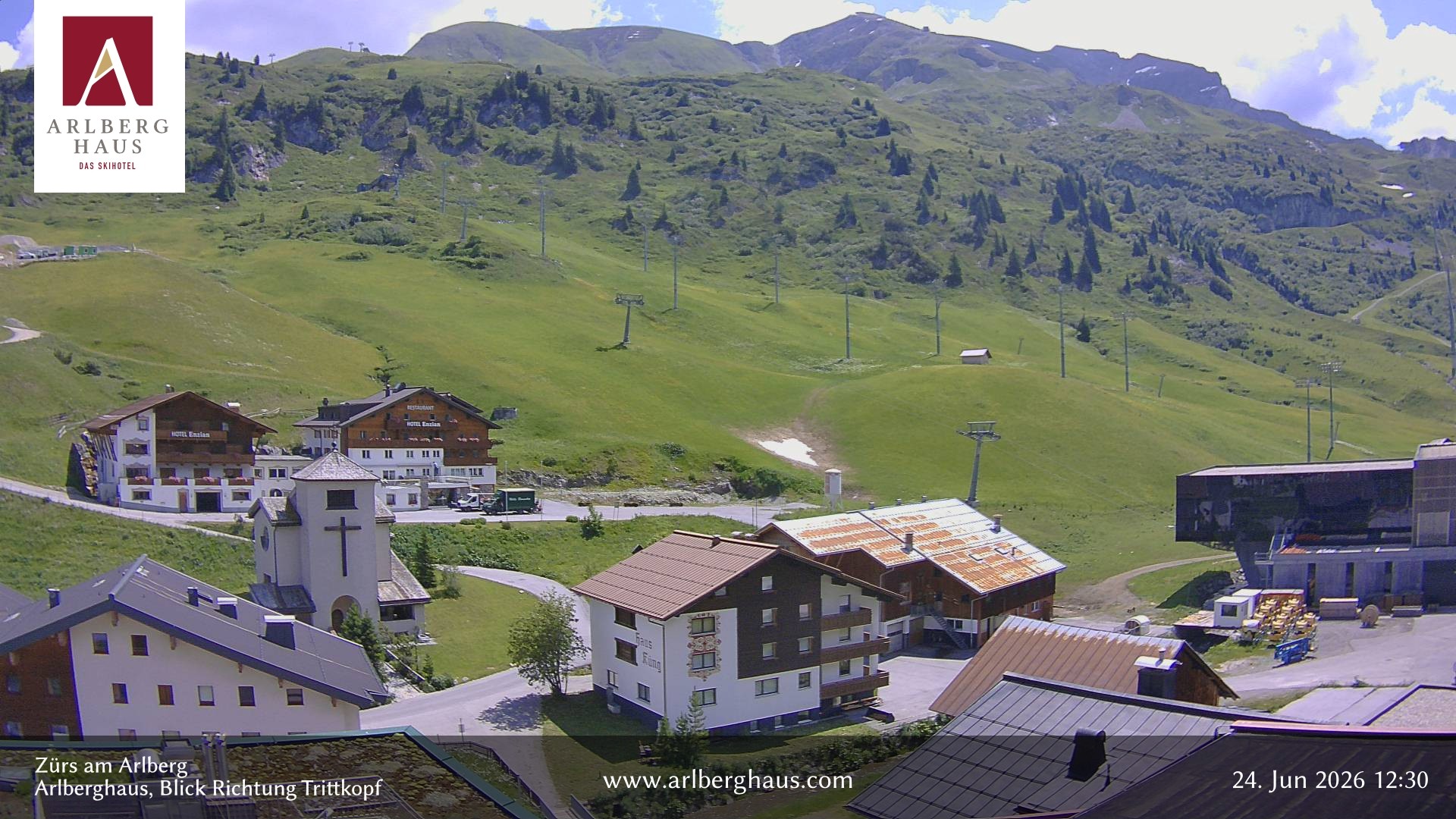 Archiv Foto Webcam Zürs: Hotel Arlberghaus