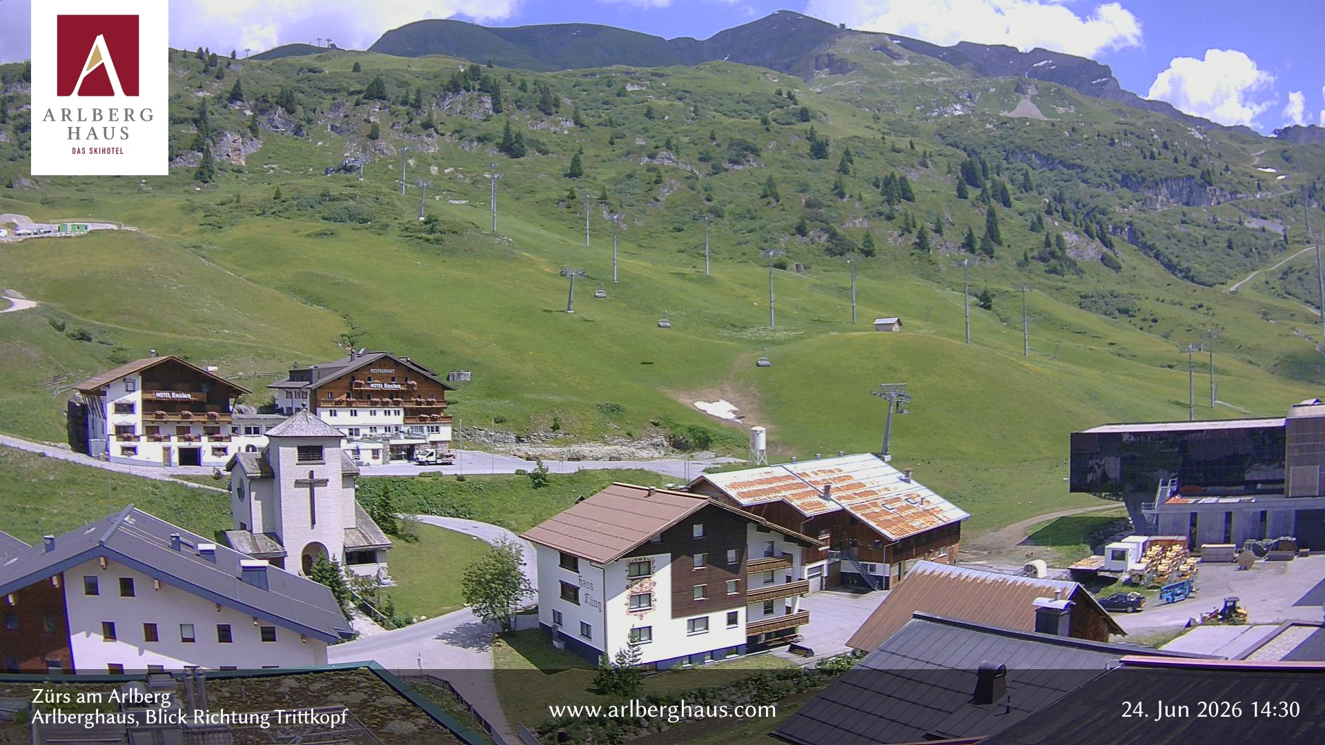 Archiv Foto Webcam Zürs: Hotel Arlberghaus