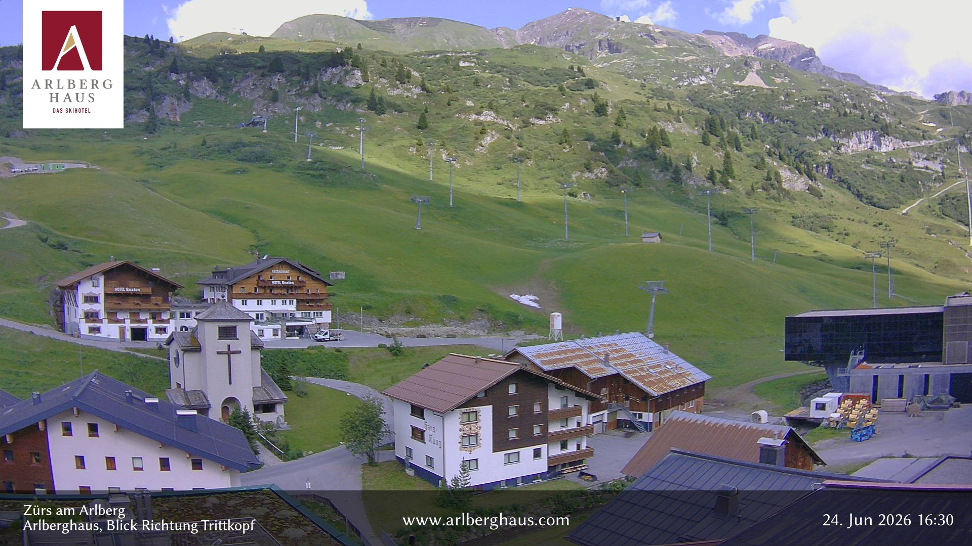 Archiv Foto Webcam Zürs: Hotel Arlberghaus