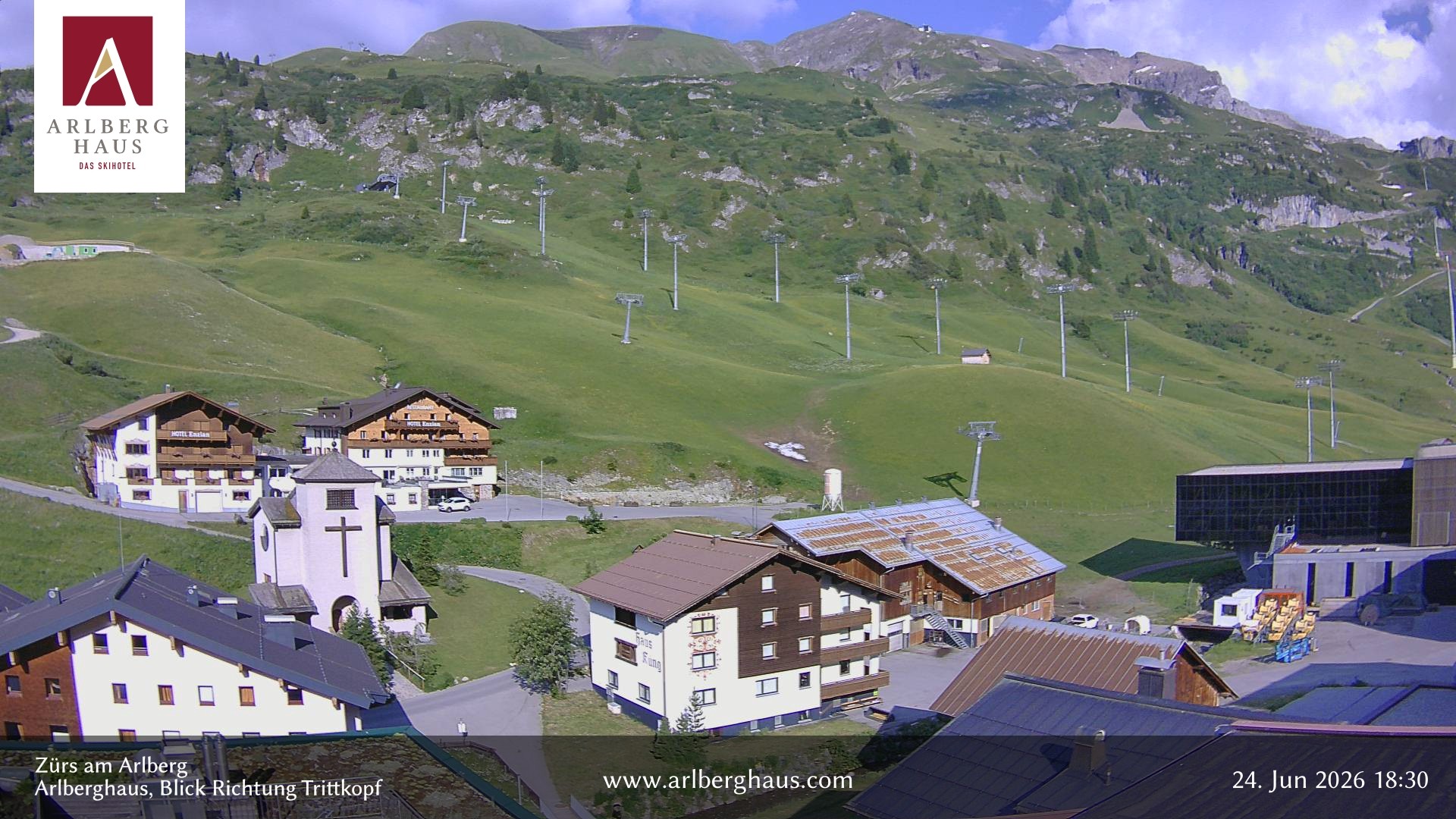 Archiv Foto Webcam Zürs: Hotel Arlberghaus
