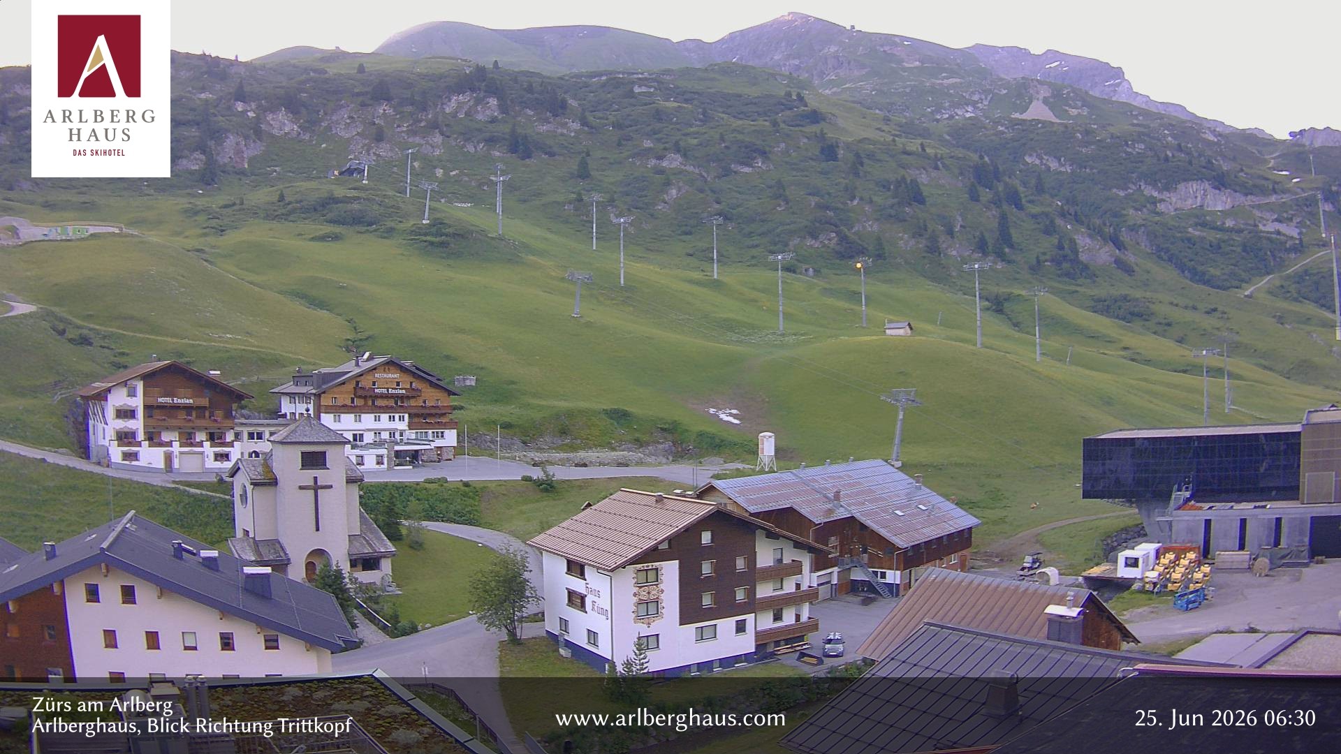 Archiv Foto Webcam Zürs: Hotel Arlberghaus