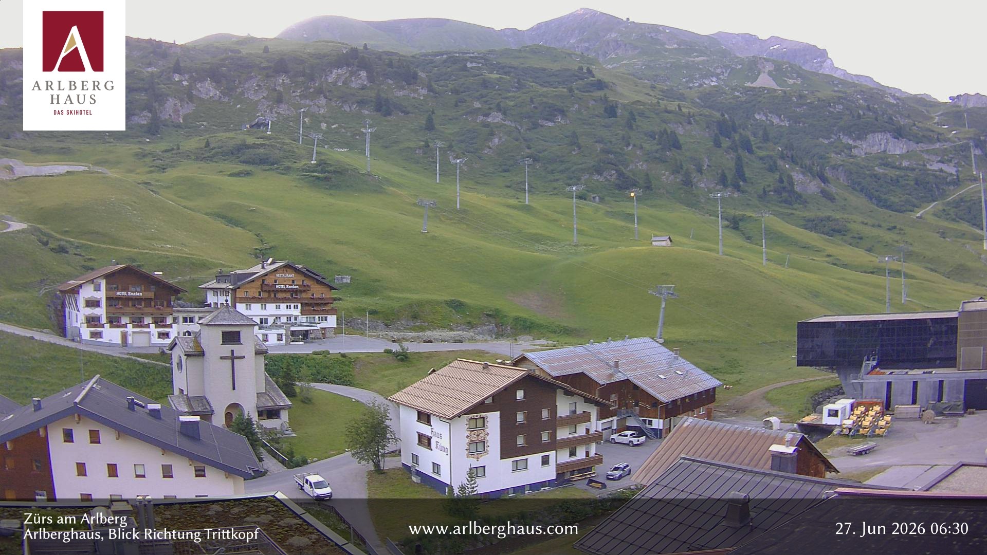 Archiv Foto Webcam Zürs: Hotel Arlberghaus