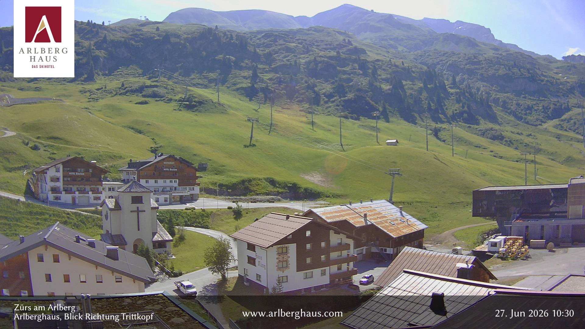 Archiv Foto Webcam Zürs: Hotel Arlberghaus
