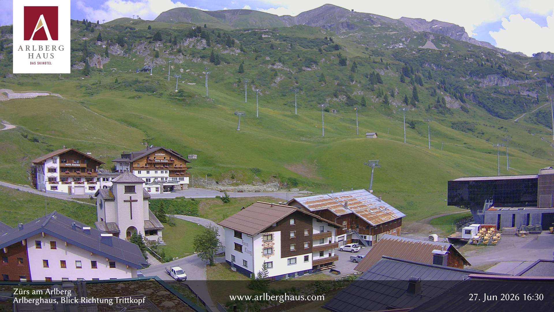 Archiv Foto Webcam Zürs: Hotel Arlberghaus
