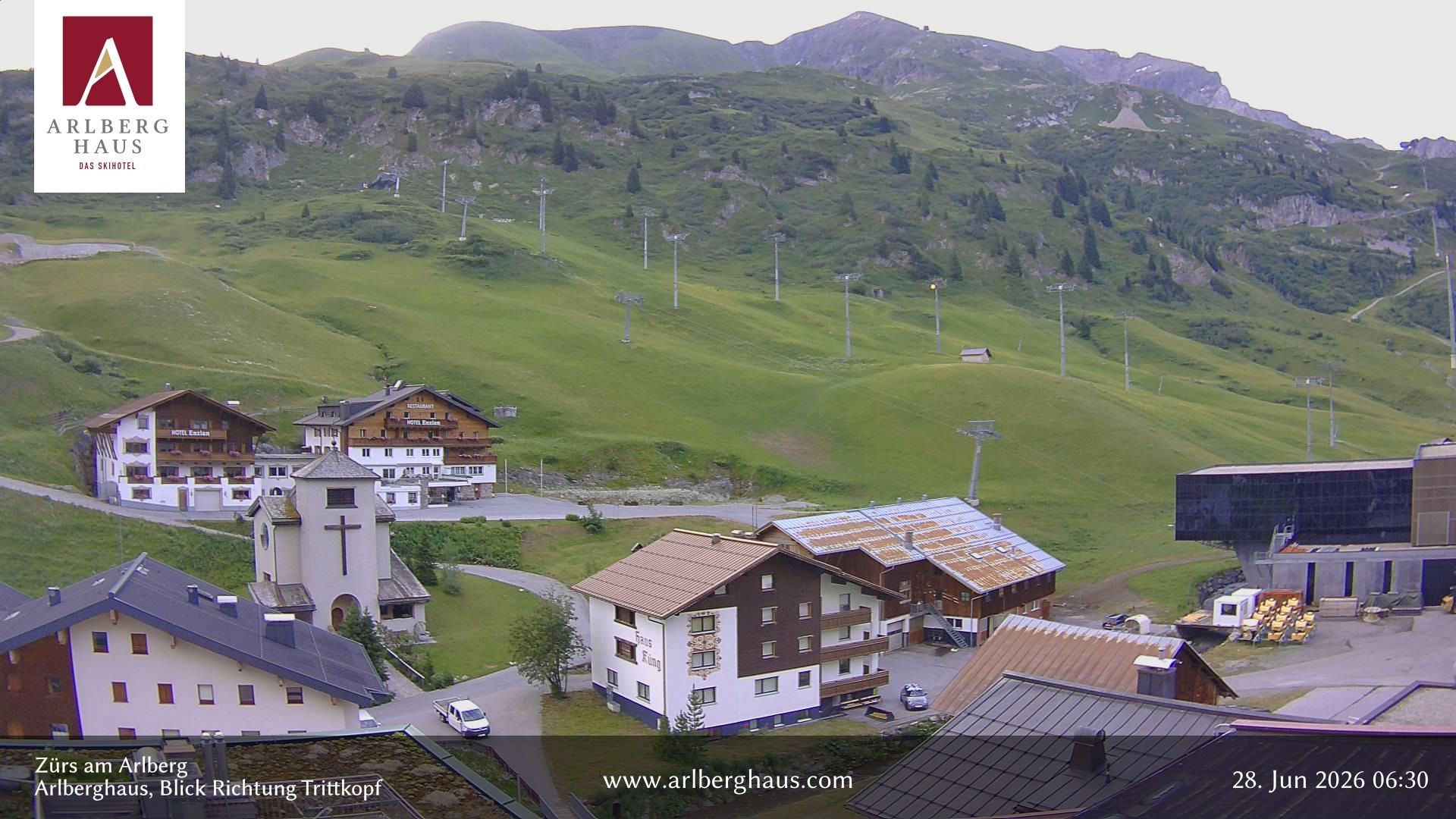 Archiv Foto Webcam Zürs: Hotel Arlberghaus