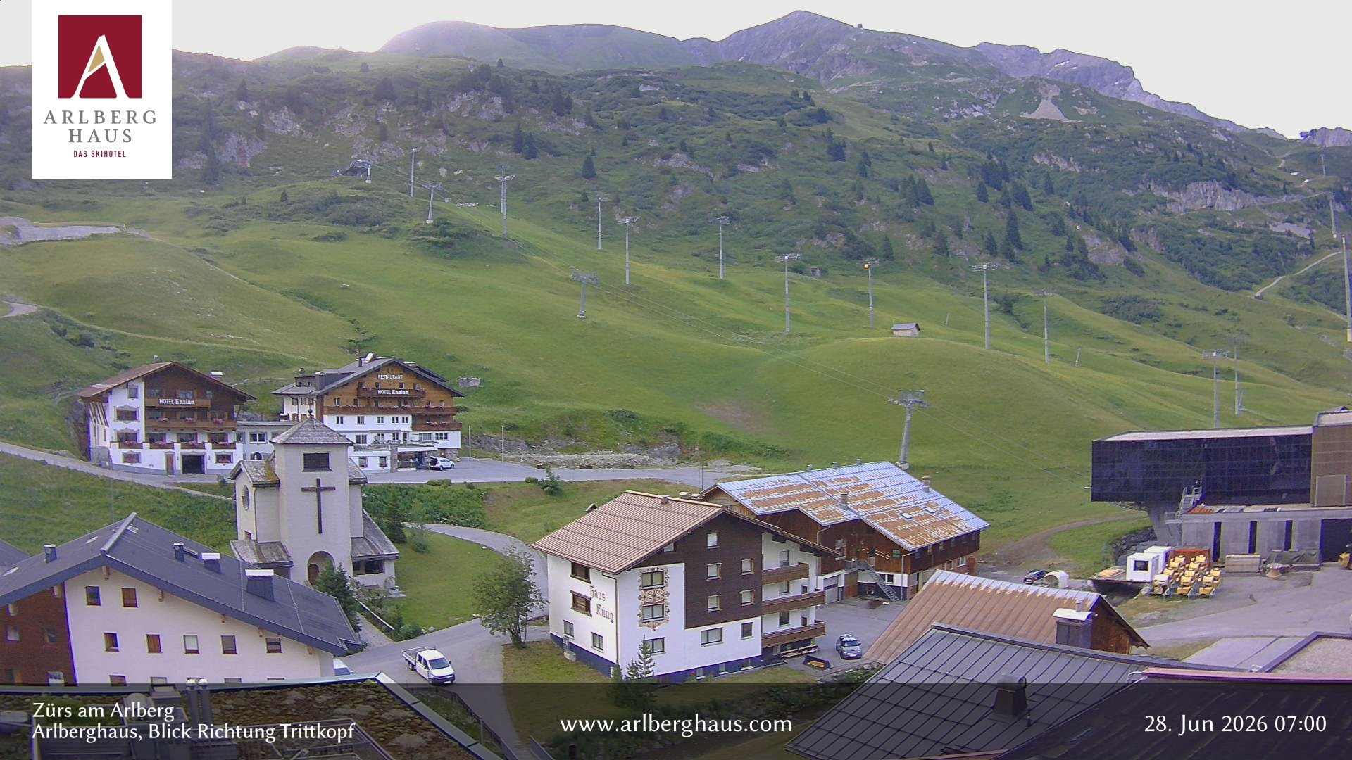 Archiv Foto Webcam Zürs: Hotel Arlberghaus