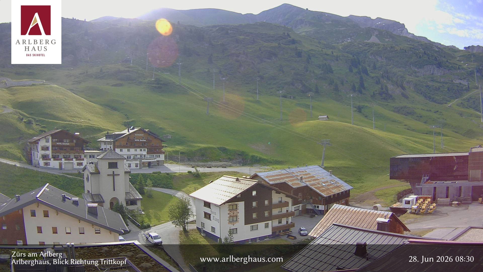 Archiv Foto Webcam Zürs: Hotel Arlberghaus