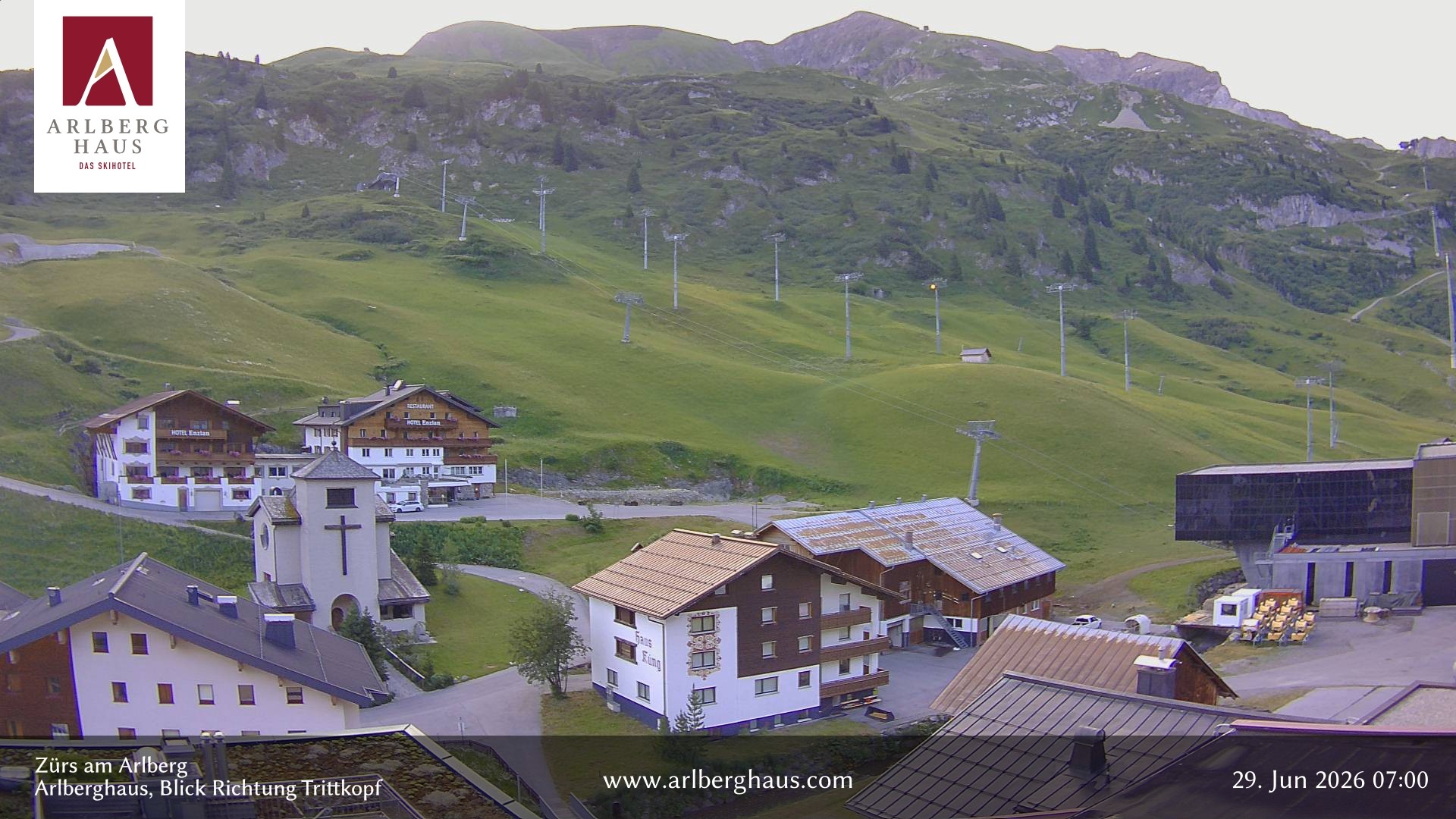 Archiv Foto Webcam Zürs: Hotel Arlberghaus