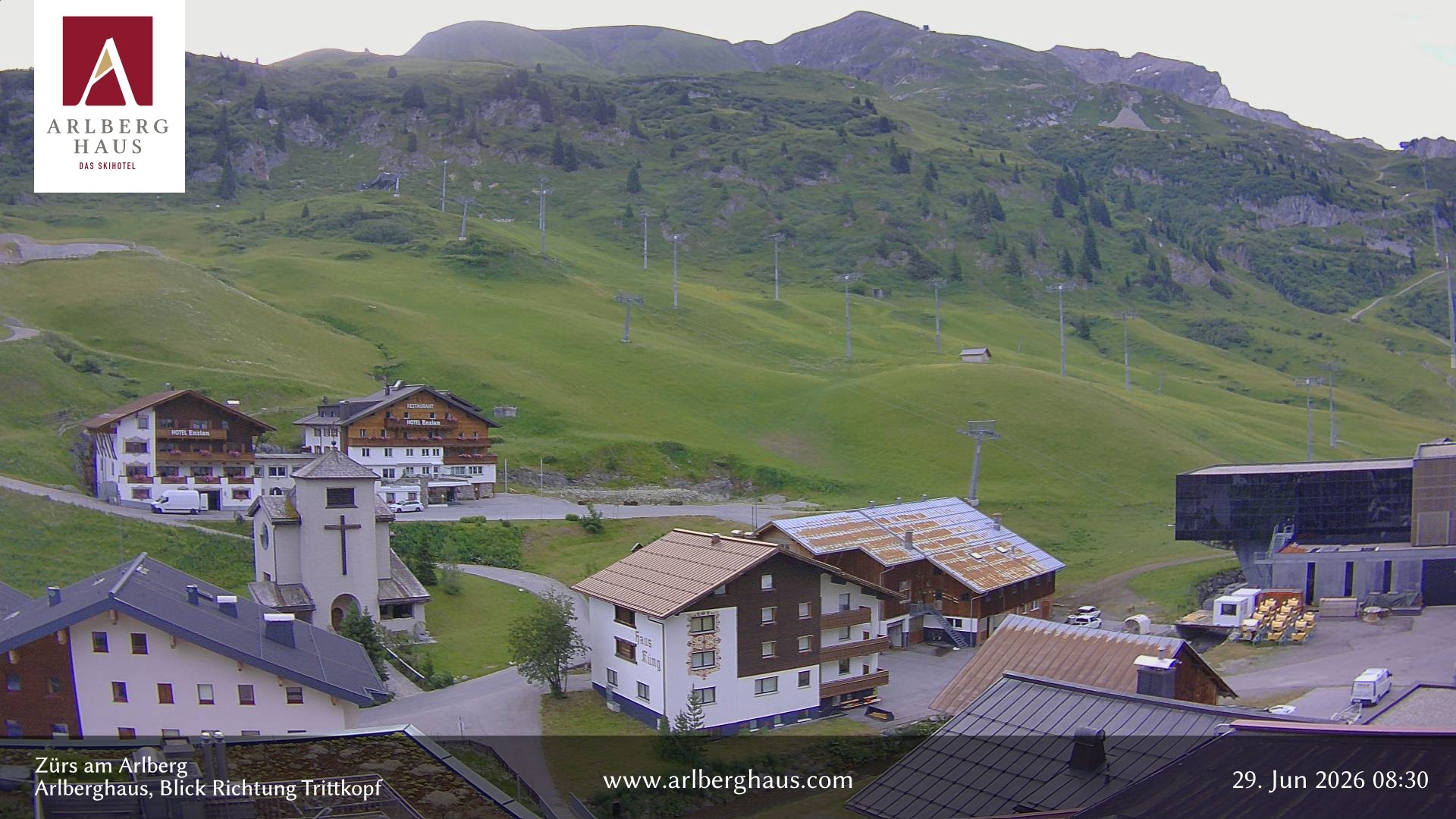 Archiv Foto Webcam Zürs: Hotel Arlberghaus